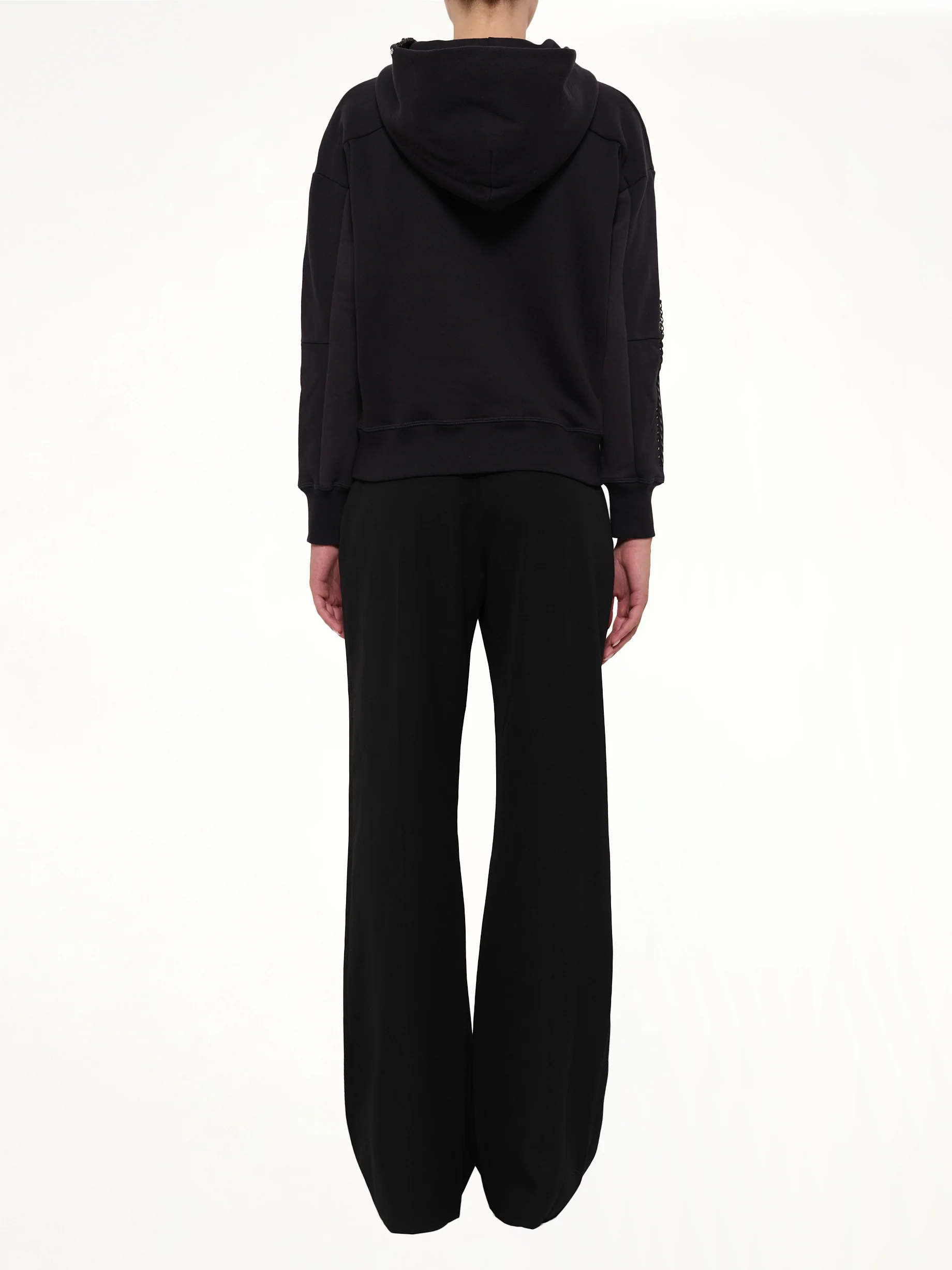 Botanical Embroidered Hoodie in Blue - Image 3