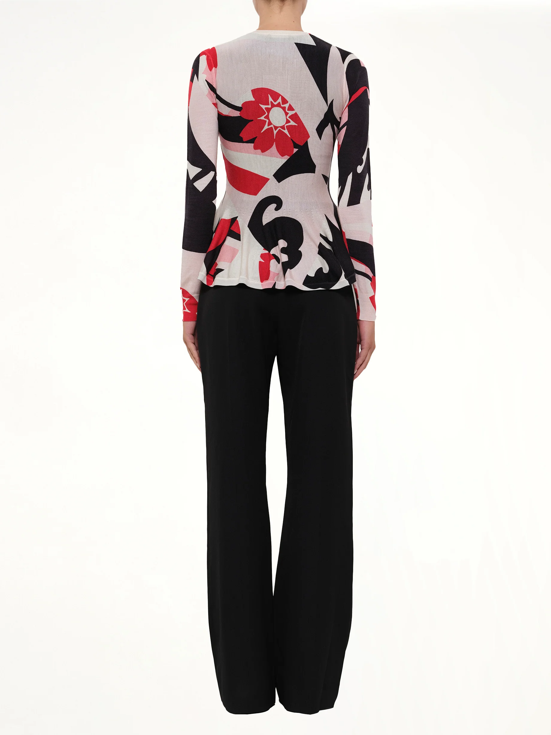 Knit Cardigan in Black/White - Image 4