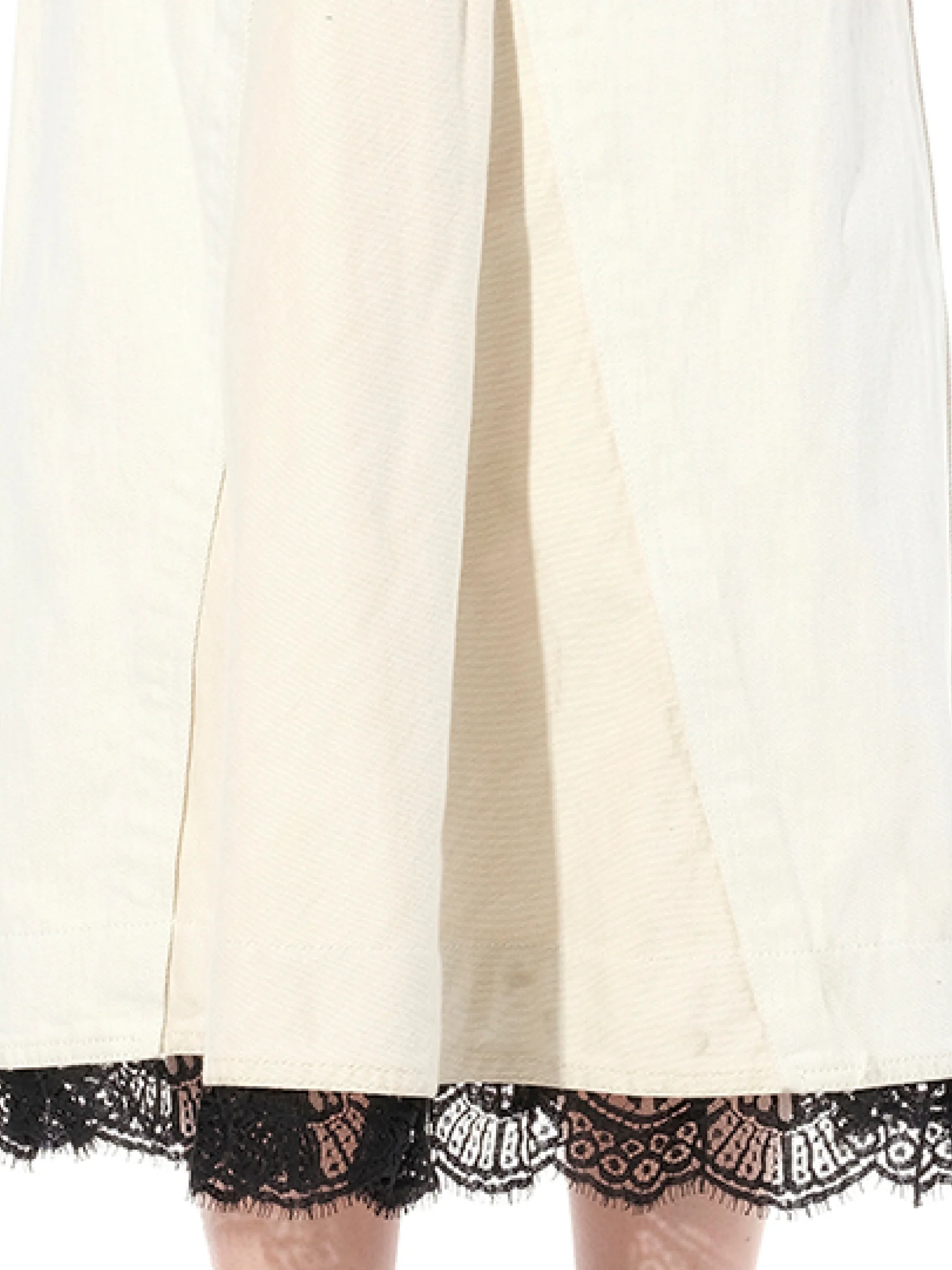 Denim Bust Midi Dress in Ecru - Image 3