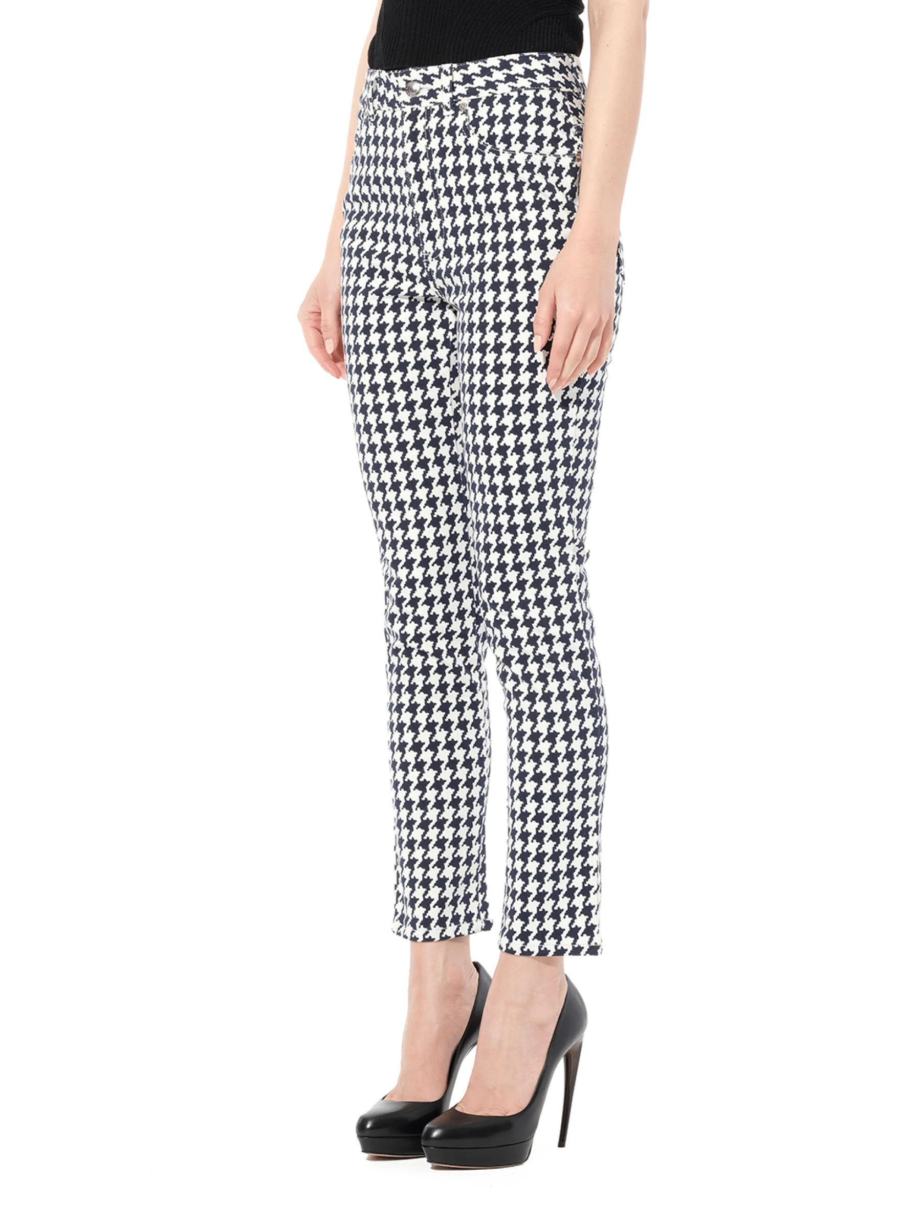 Dogtooth Jeans in White - Image 5