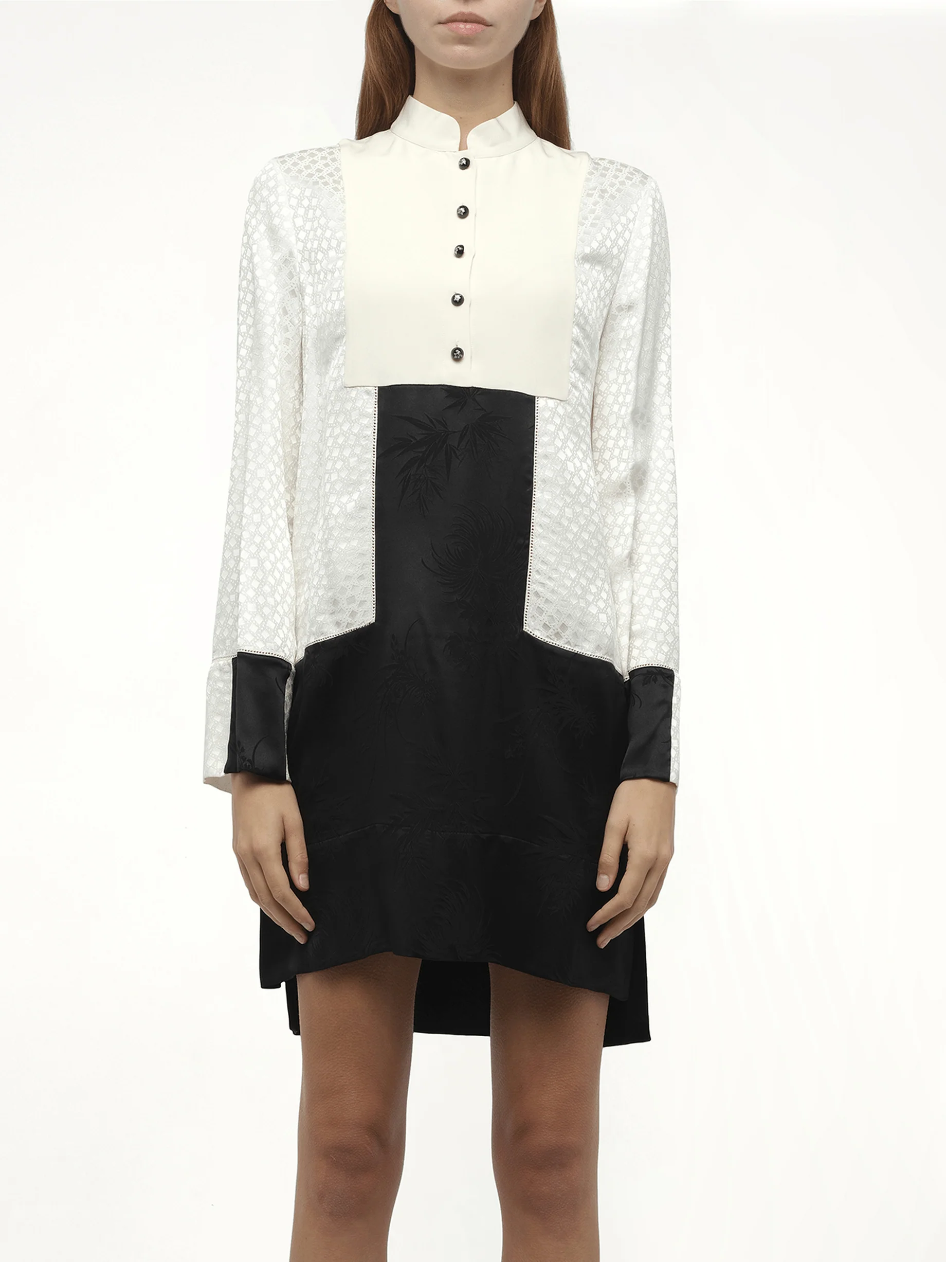 Amq - Dress in Bone/Blk