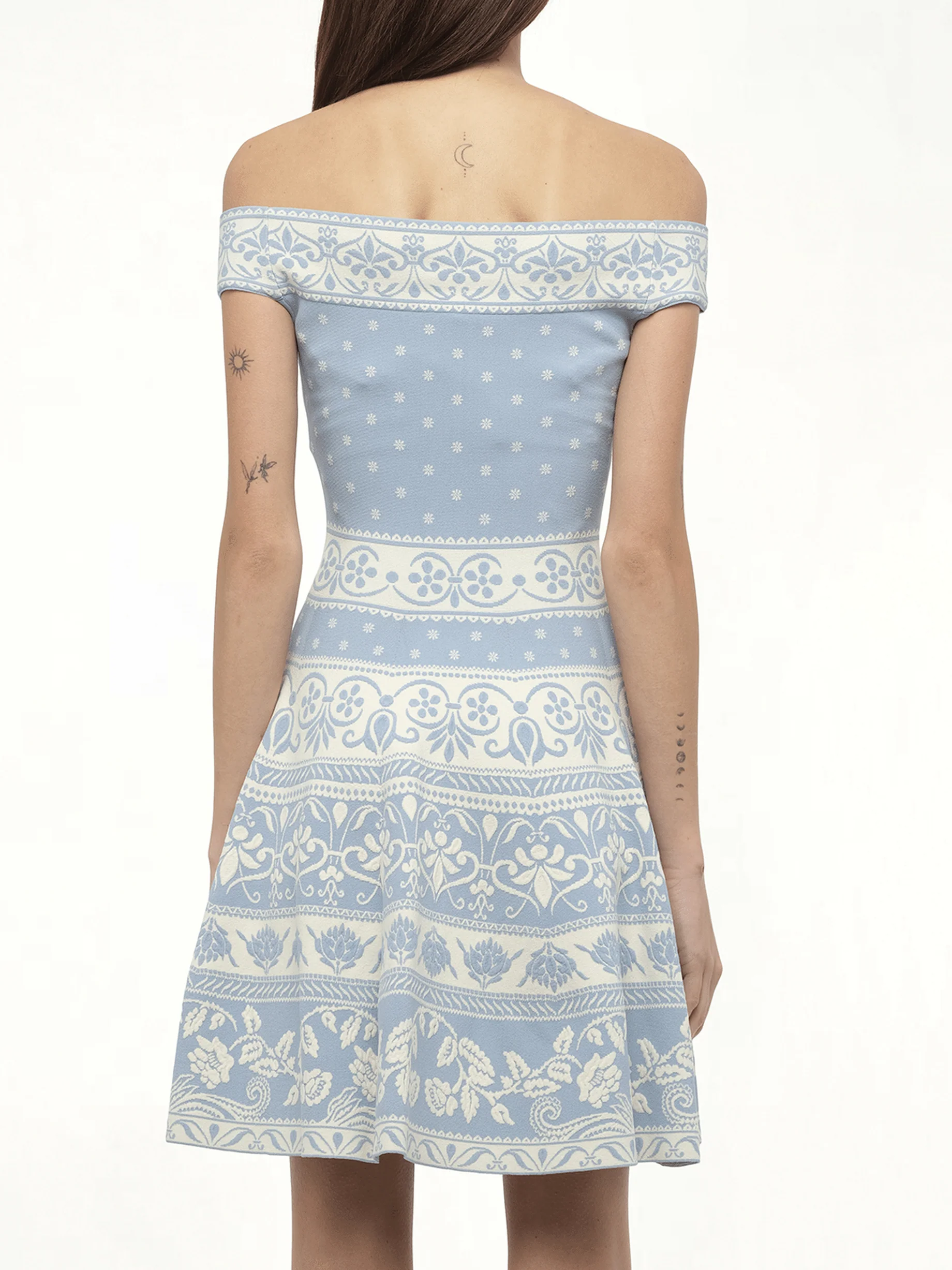 Floral Jacq Dress in Sky Blue - Image 5
