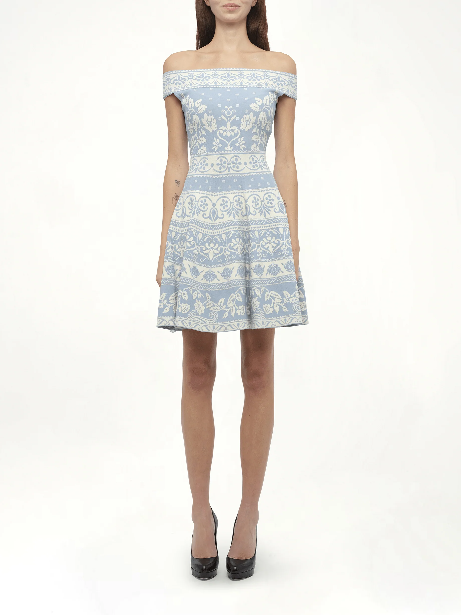 Floral Jacq Dress in Sky Blue - Image 6