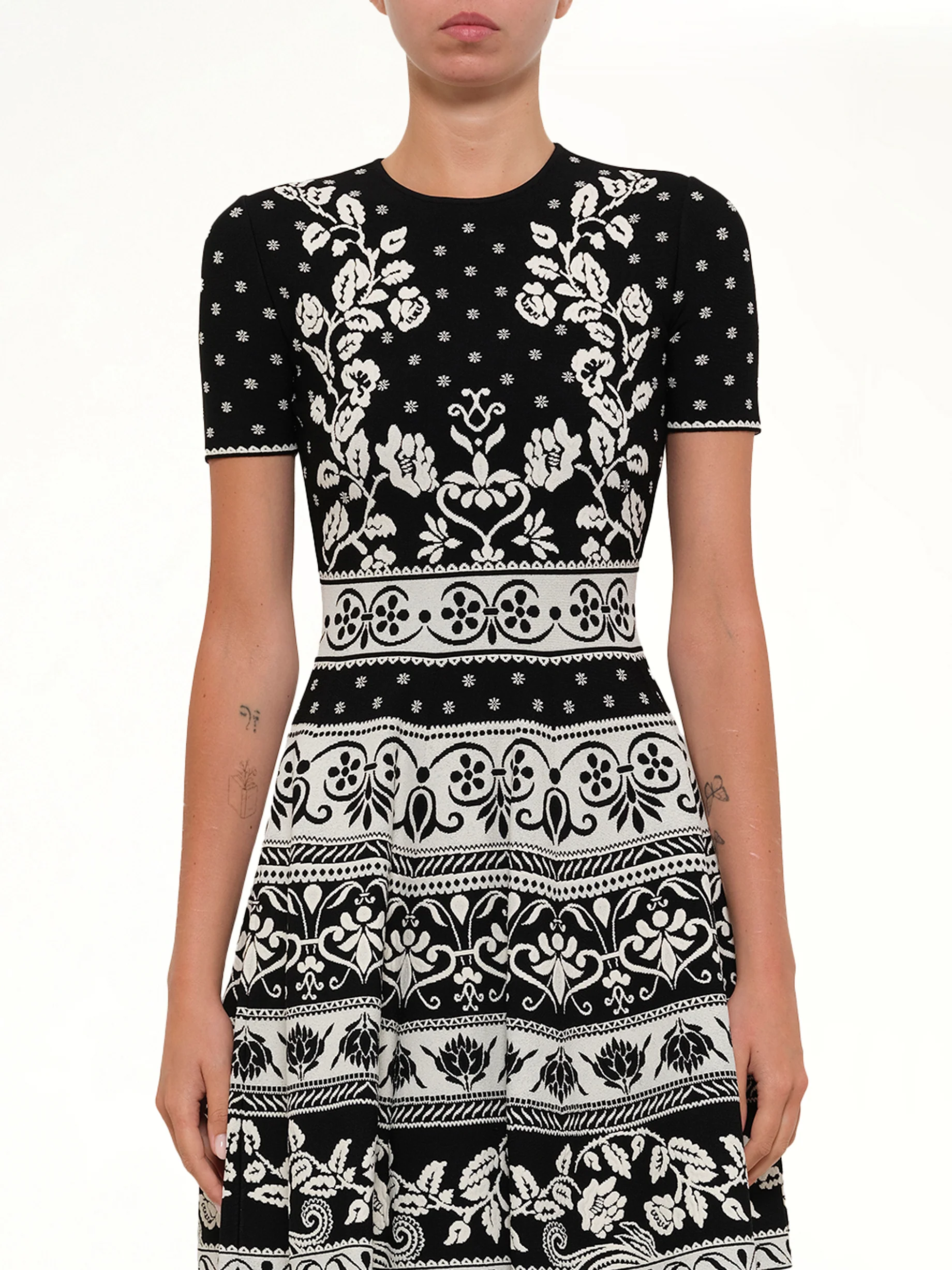 Floral Mini Dress in Black