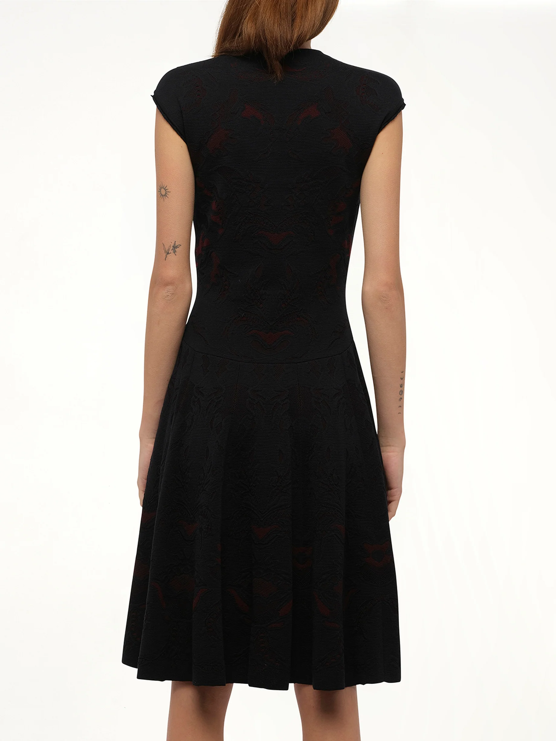 Amq - Flower Lace Dress in Black046 - Image 6
