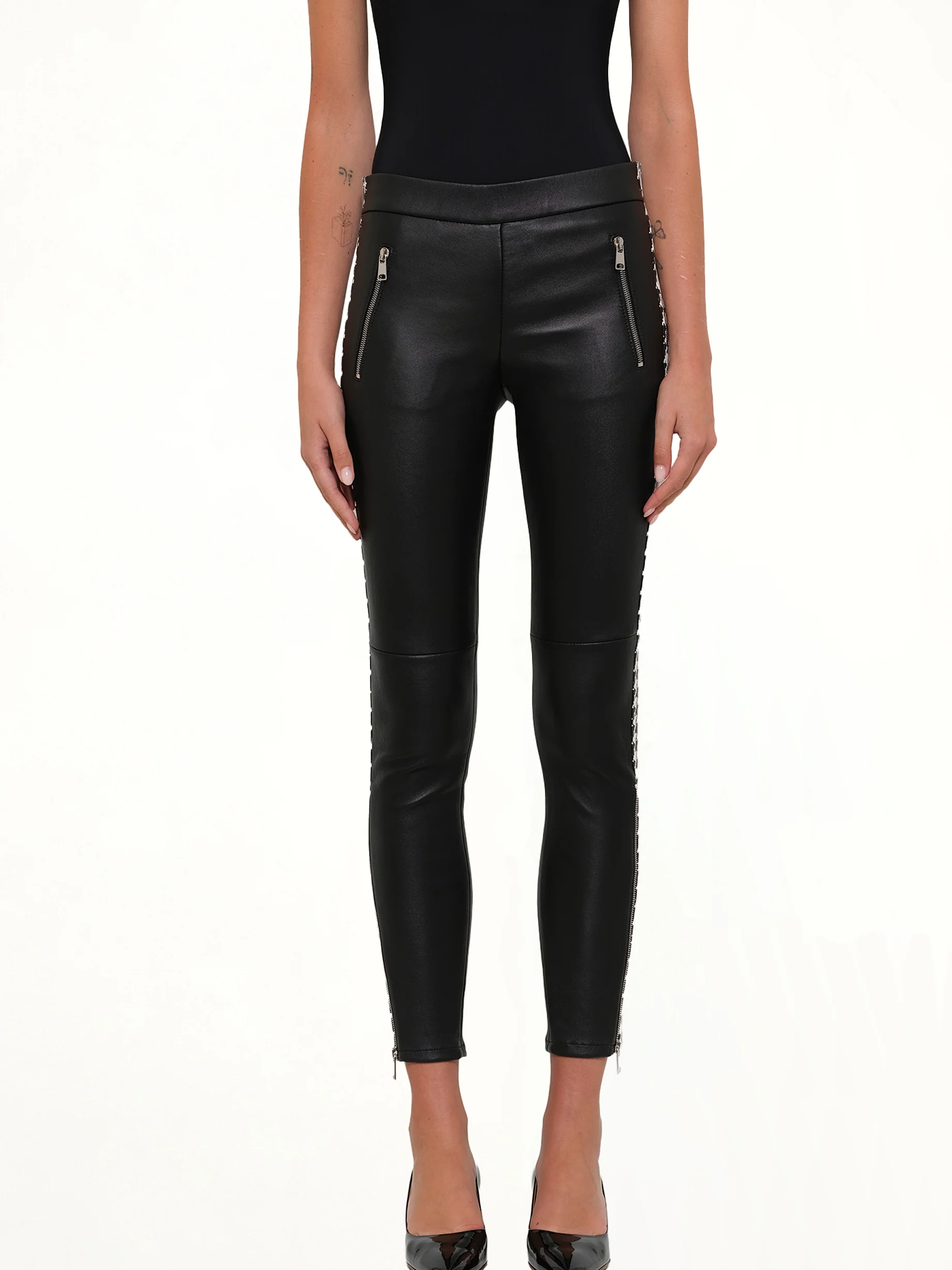 Leather Leggings in Black