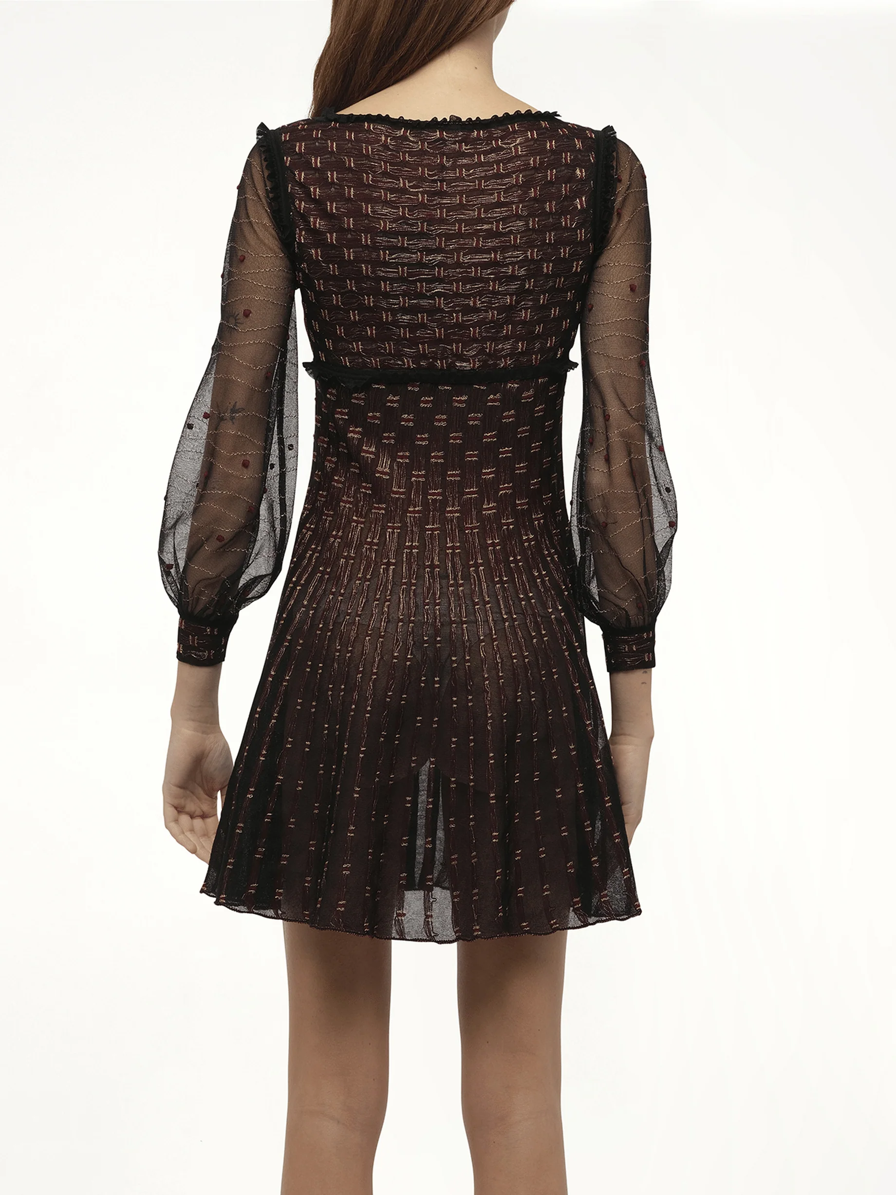 Amq - Metal Tulle Dress in Black062 - Image 6