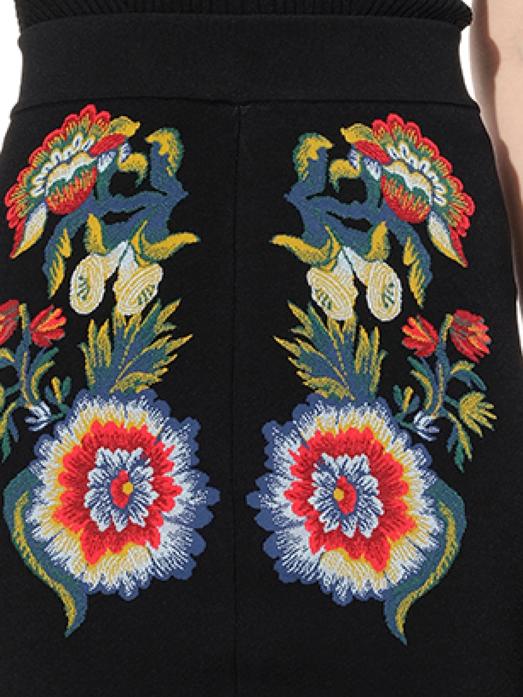 Pencil Knee Skirt in Black - Image 2