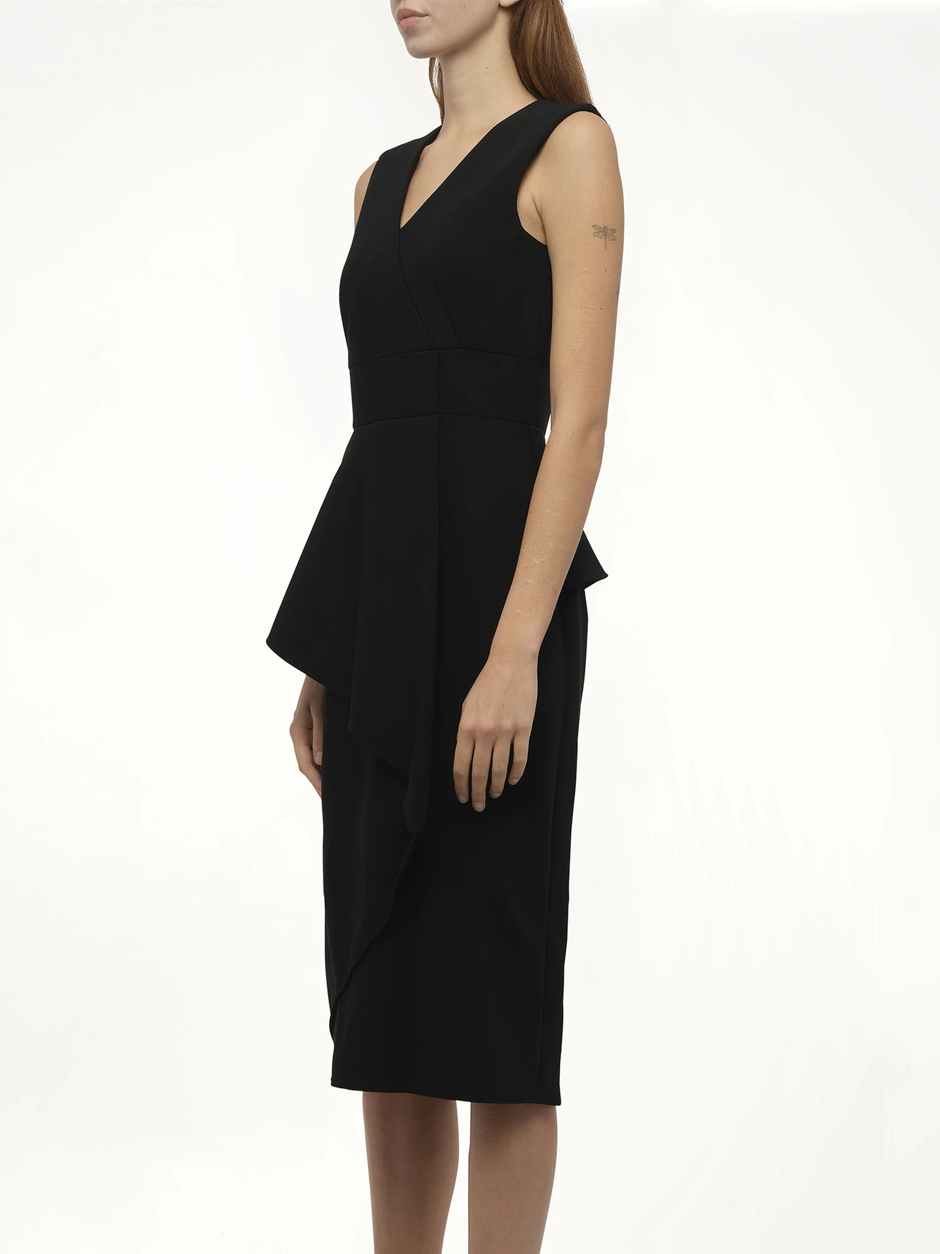 AMQ - Scuba Wool Dress in Black000 - Image 2