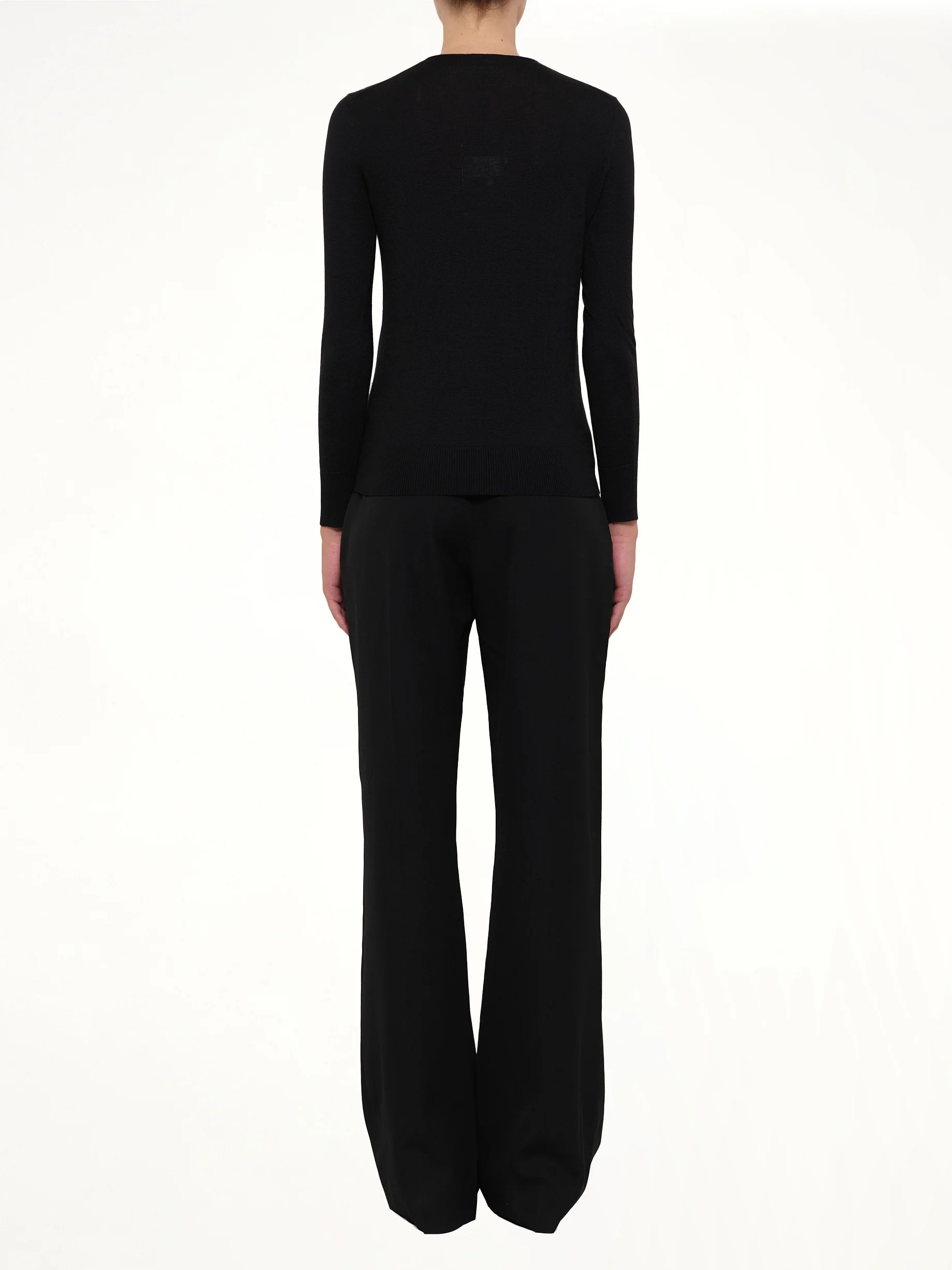 V Neck Cardigan in Black - Image 4