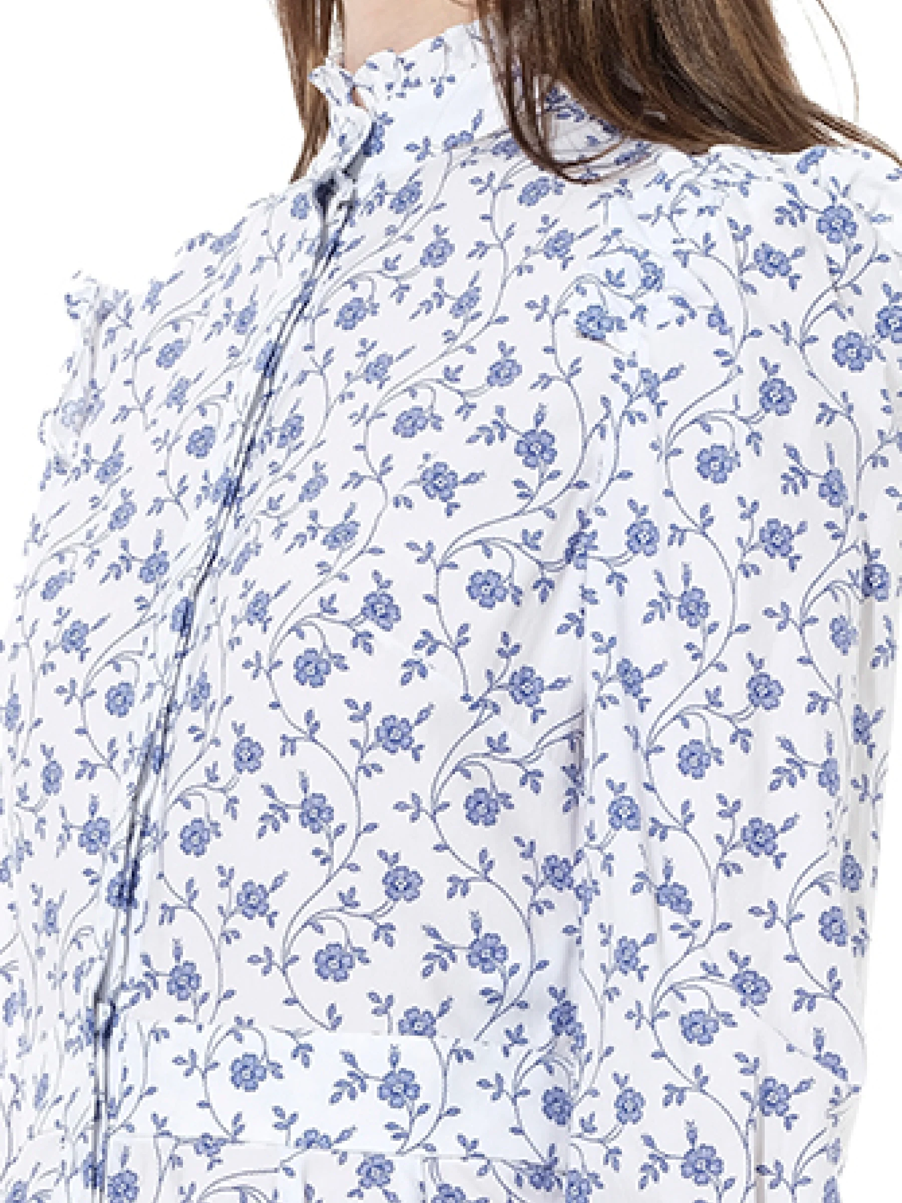 Victorian Floral Mini Dress in White - Image 2