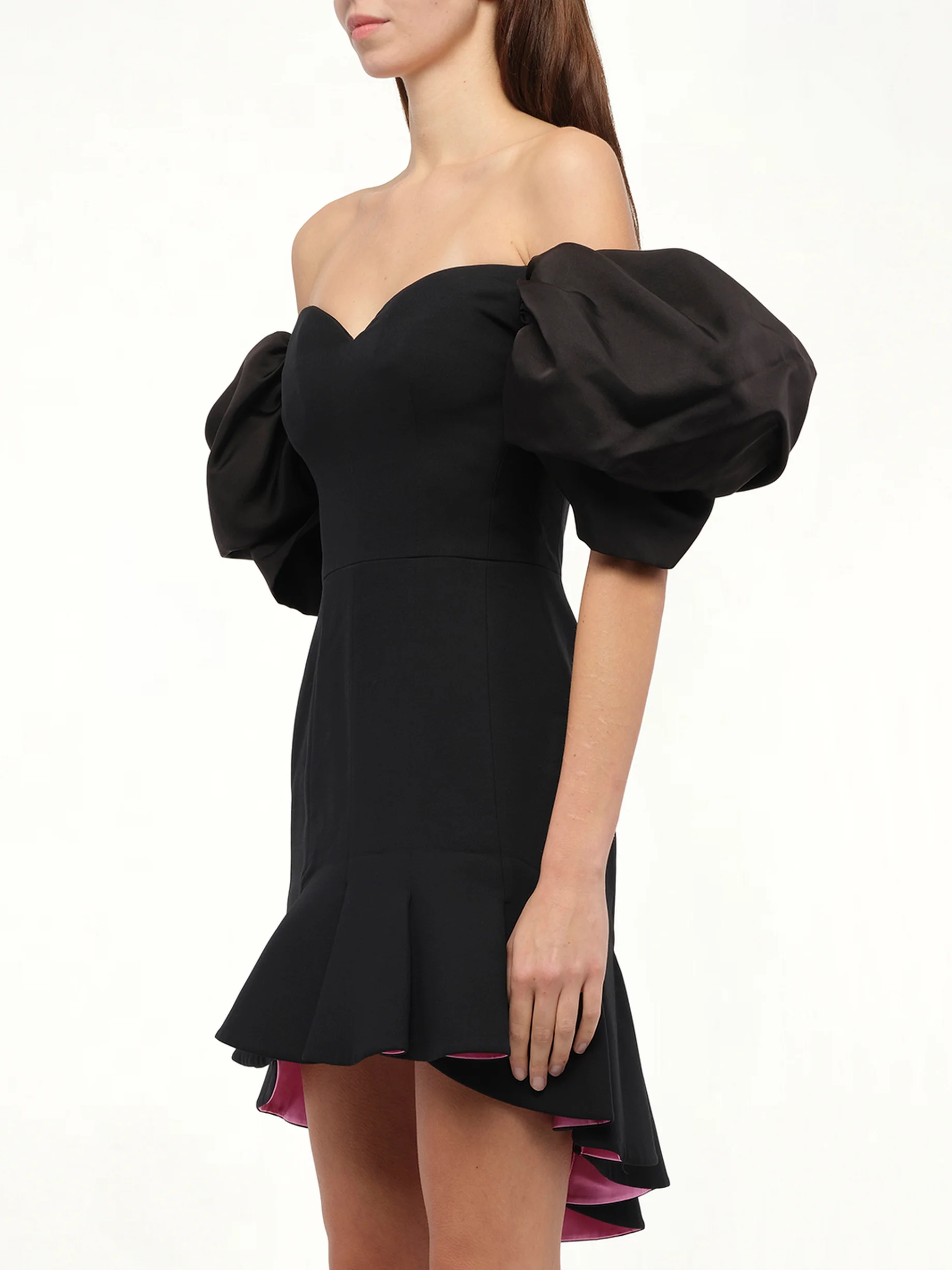 Wool Silk Dress in Black - Image 2