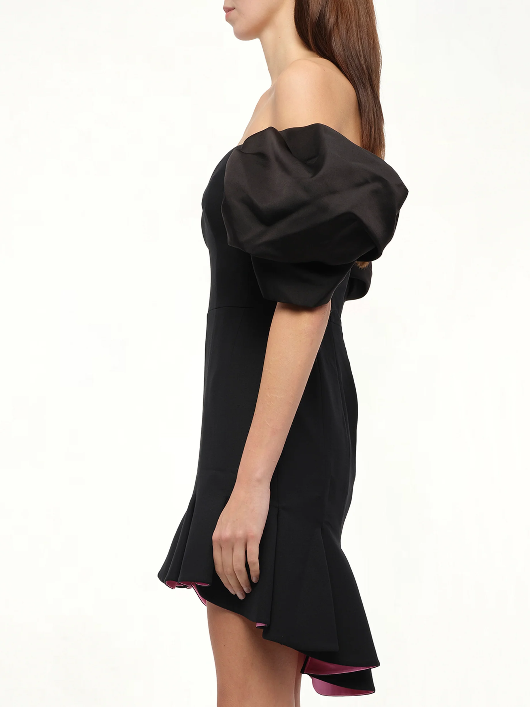 Wool Silk Dress in Black - Image 5