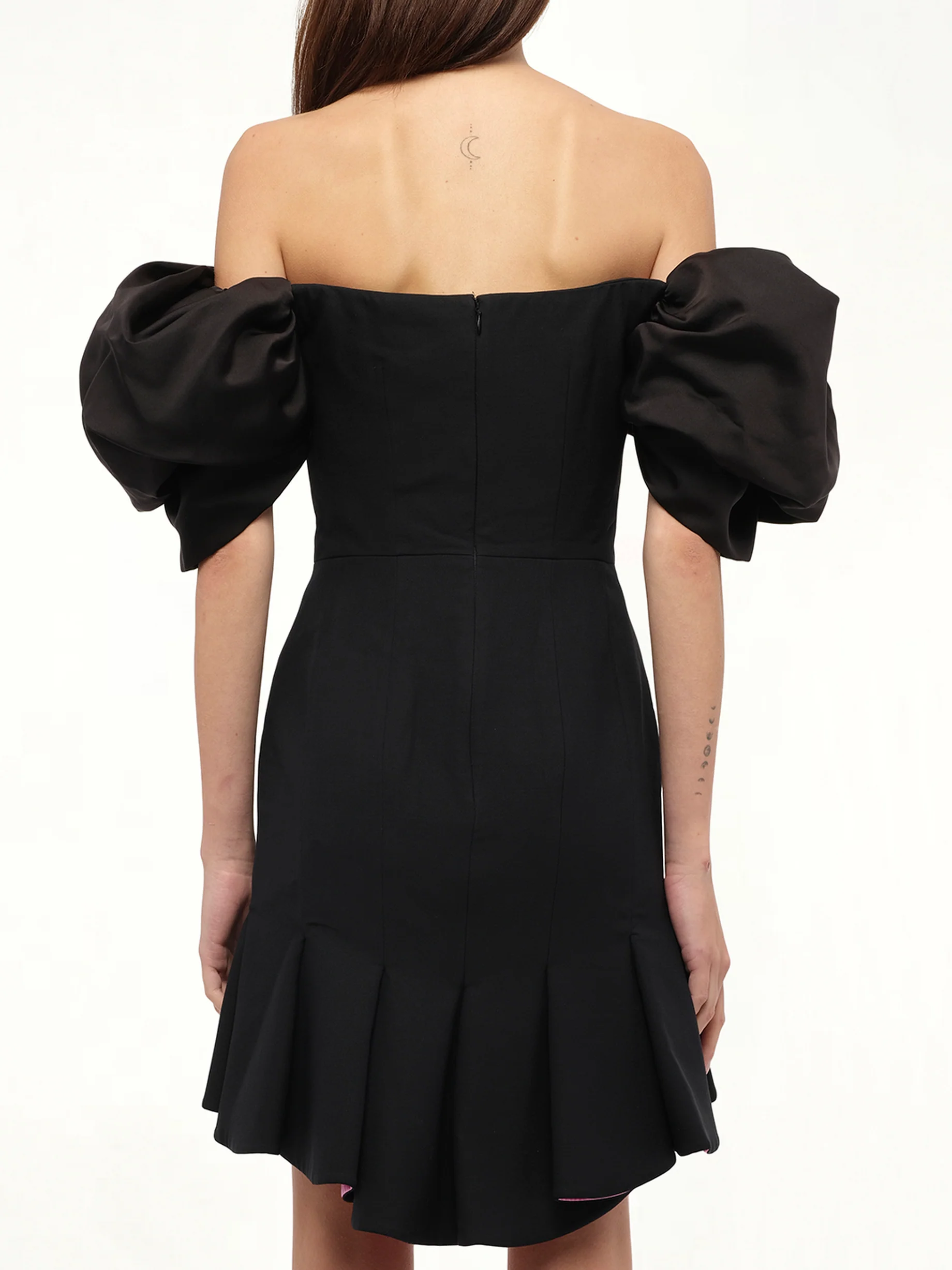 Wool Silk Dress in Black - Image 6