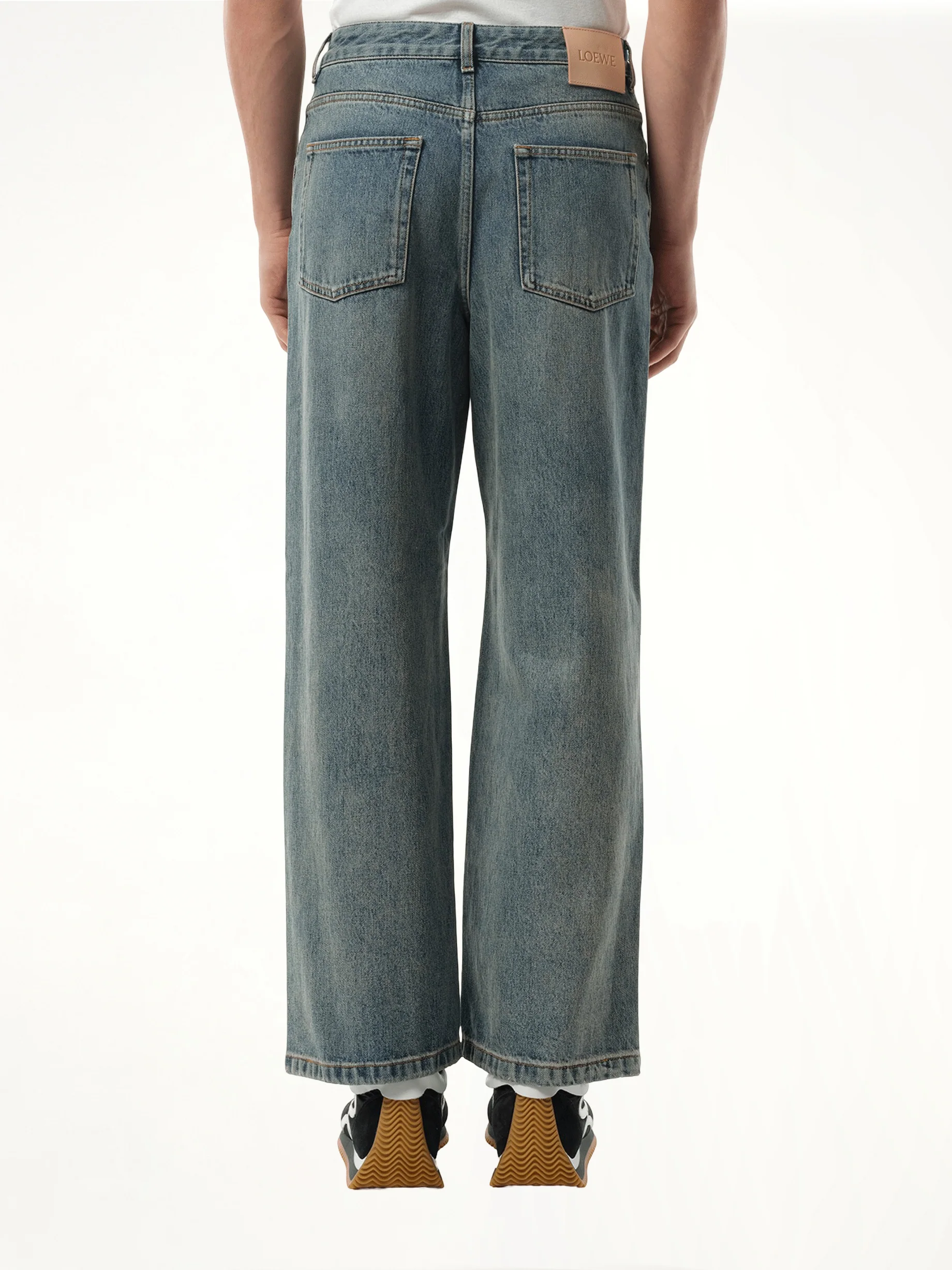 Anagram Baggy Distressed Jeans AF in Washed Denim - Image 6