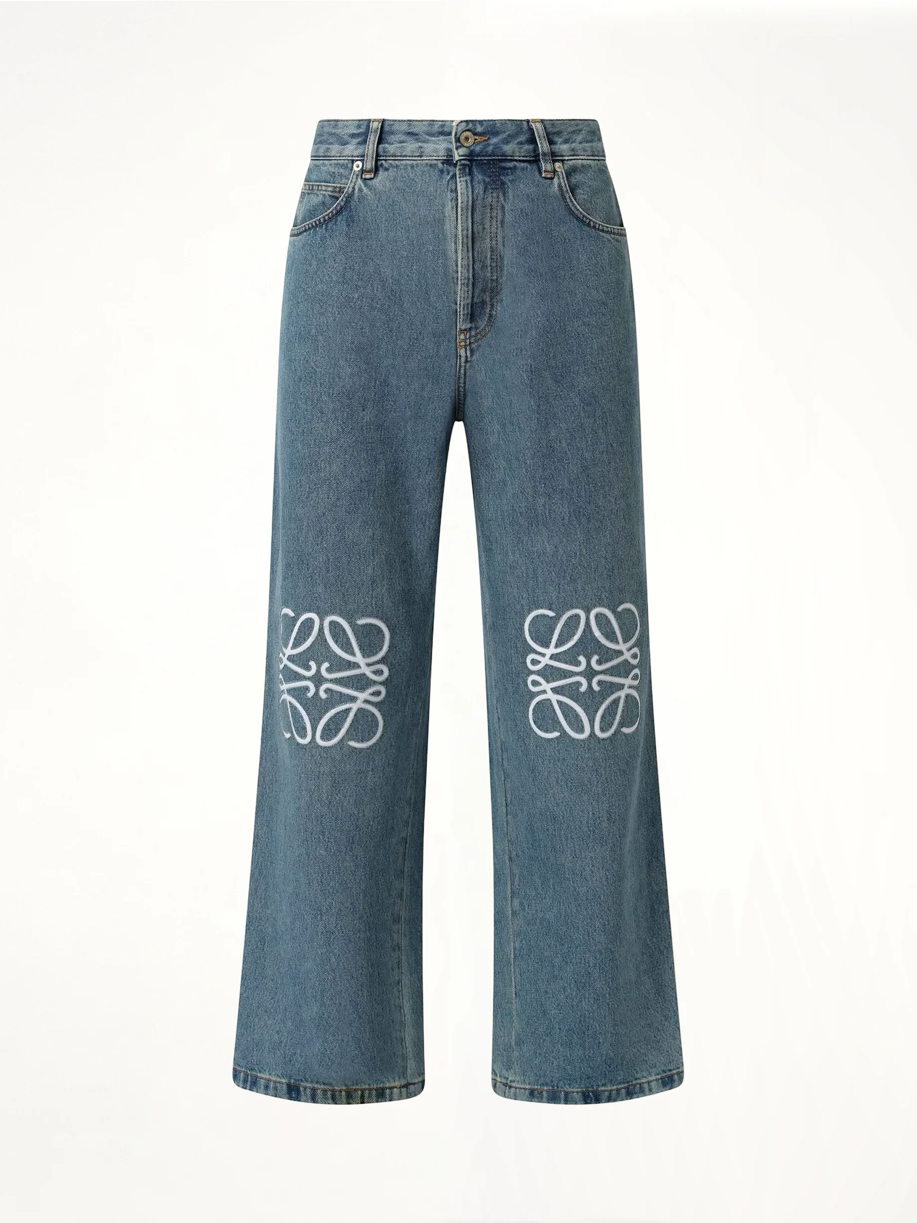 Anagram Baggy Jeans AF in Mid Blue Denim - Image 2