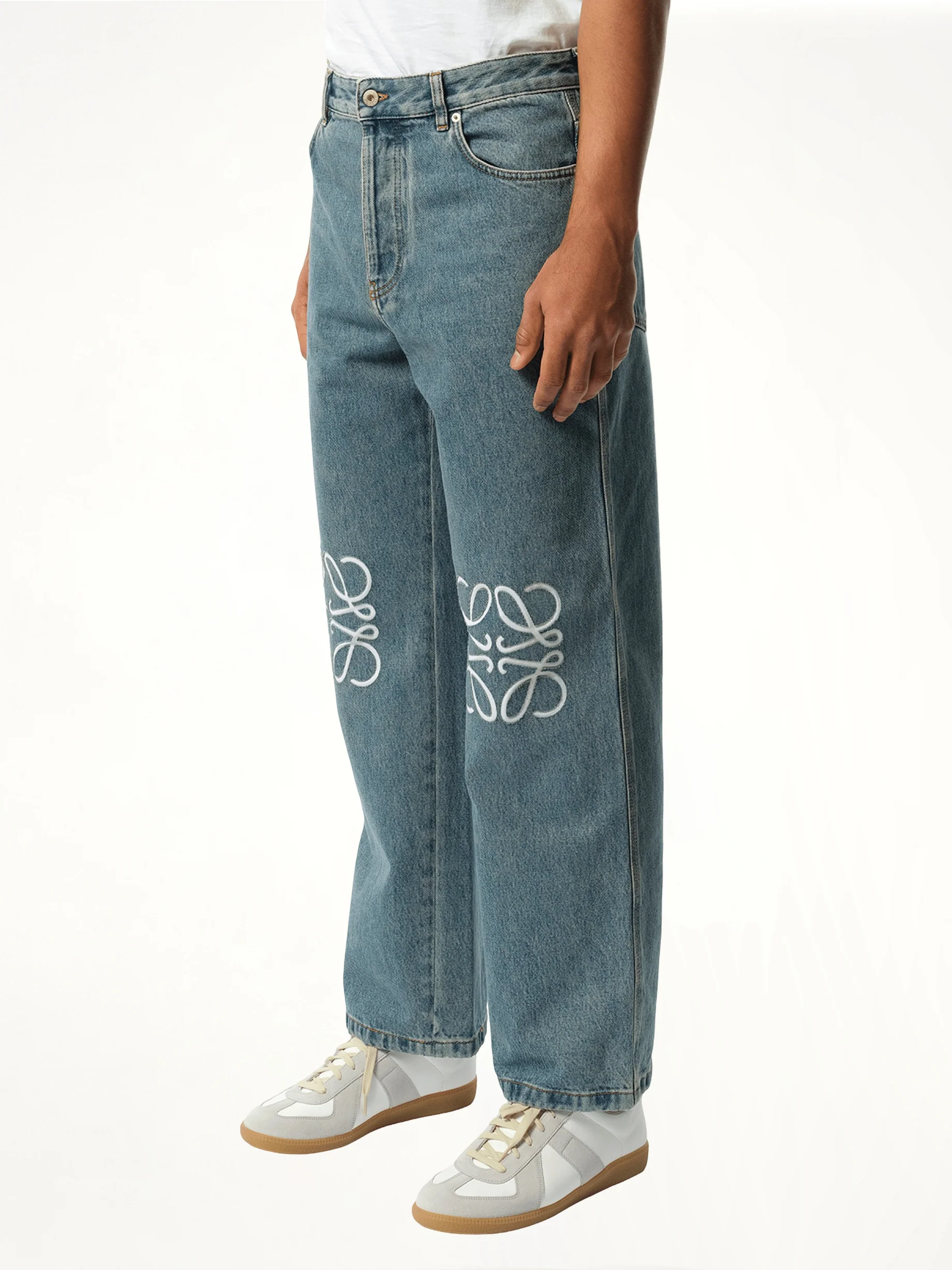 Anagram Baggy Jeans AF in Mid Blue Denim - Image 5