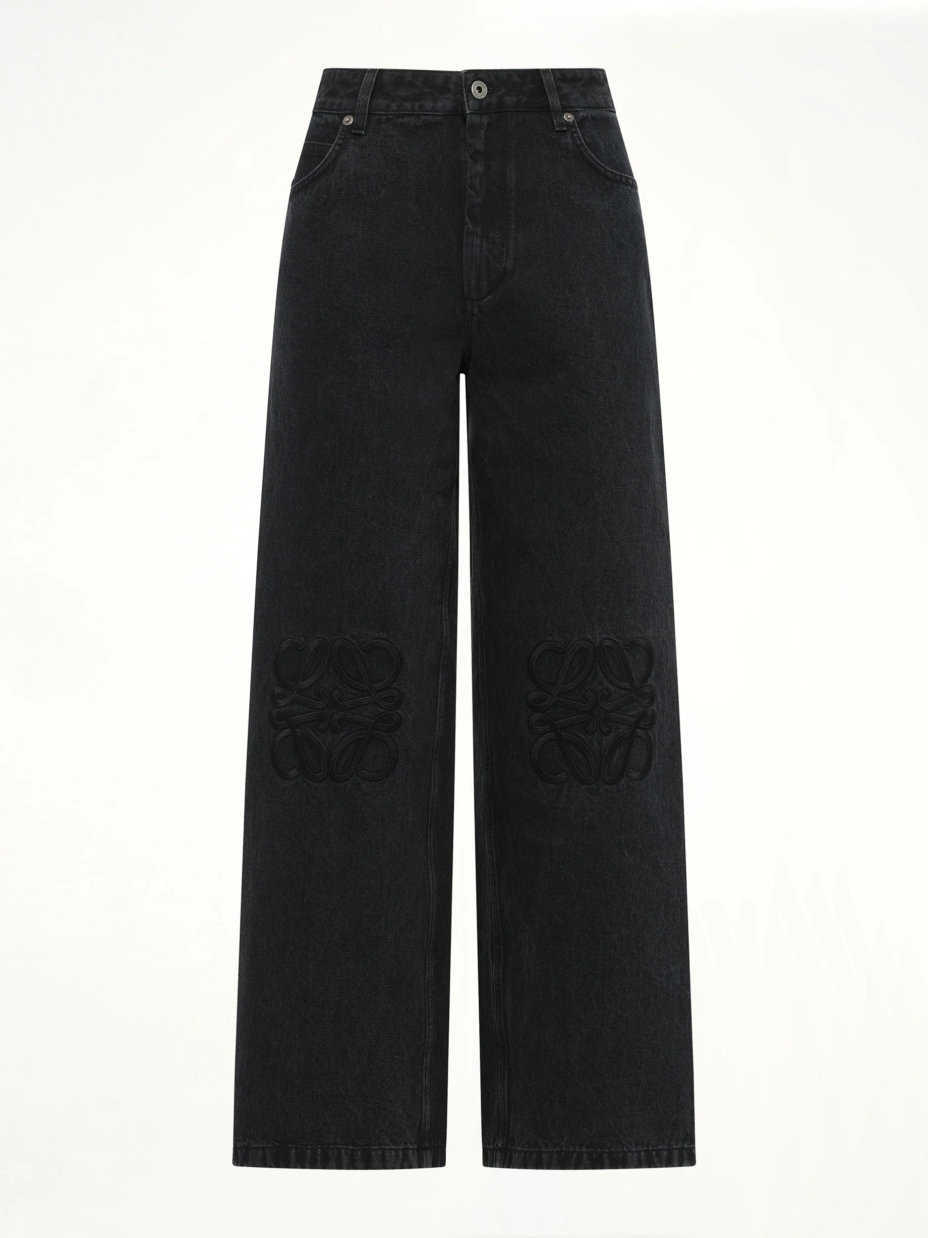 Anagram Baggy Tonal Jeans AF in Black - Image 2