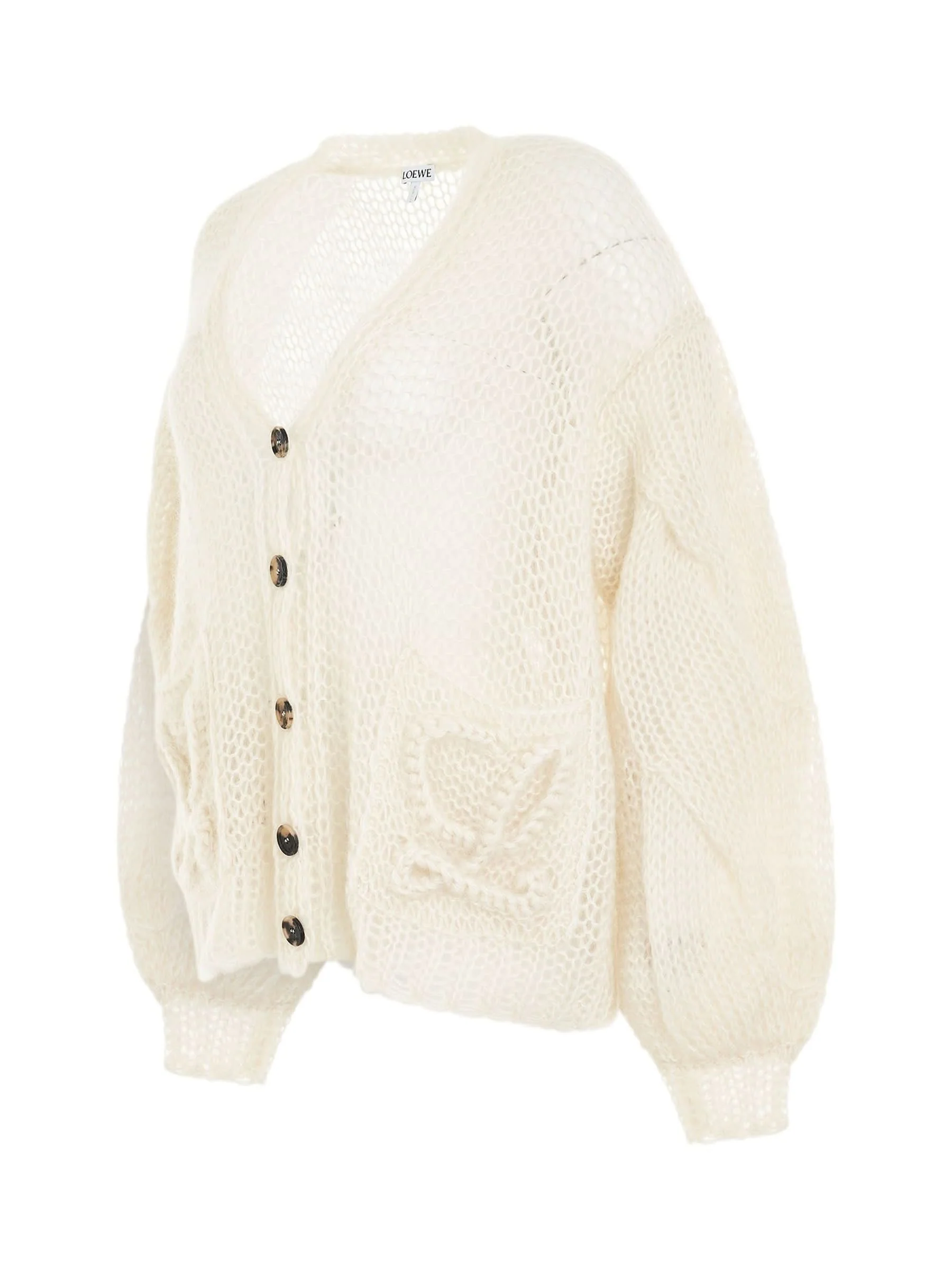 Anagram Cardigan in Ecru - Image 2