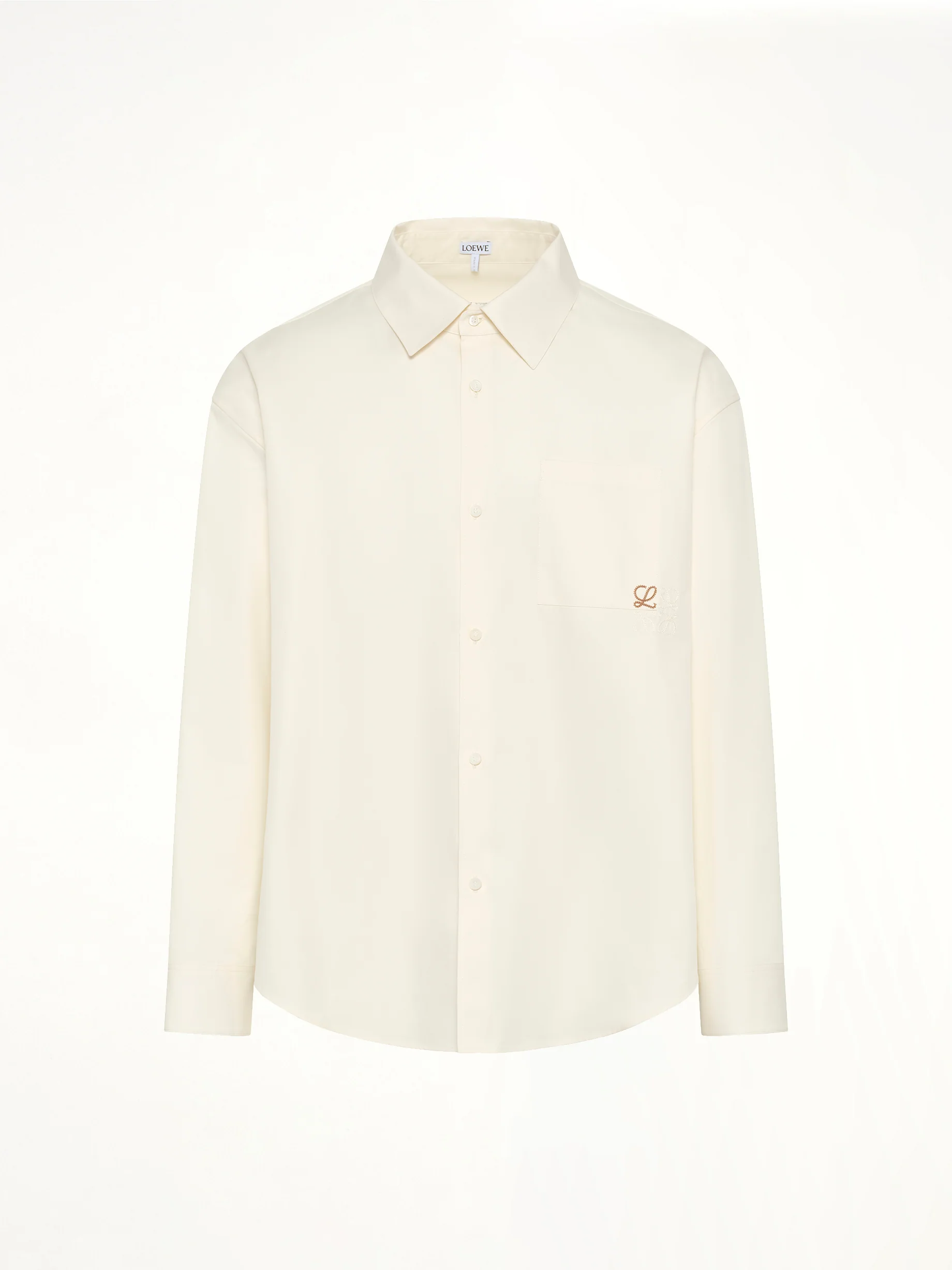 Anagram Embroidered Shirt in Ecru - Image 2