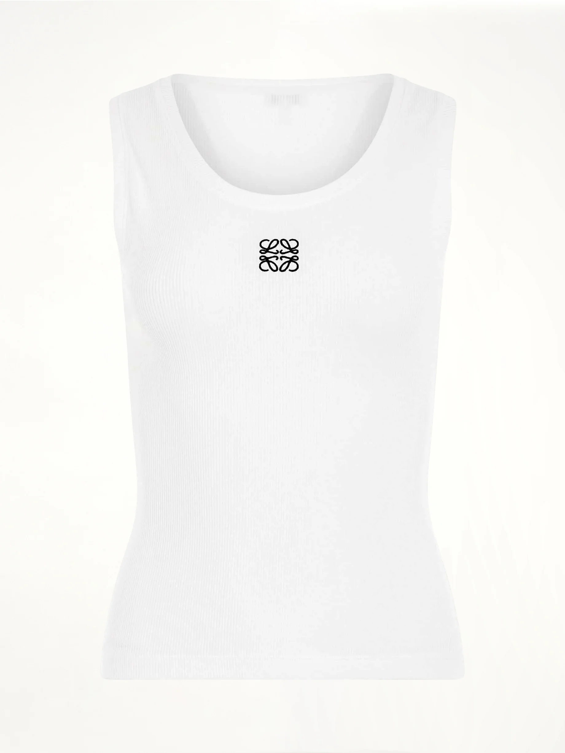 Anagram Embroidered Tank Top in White