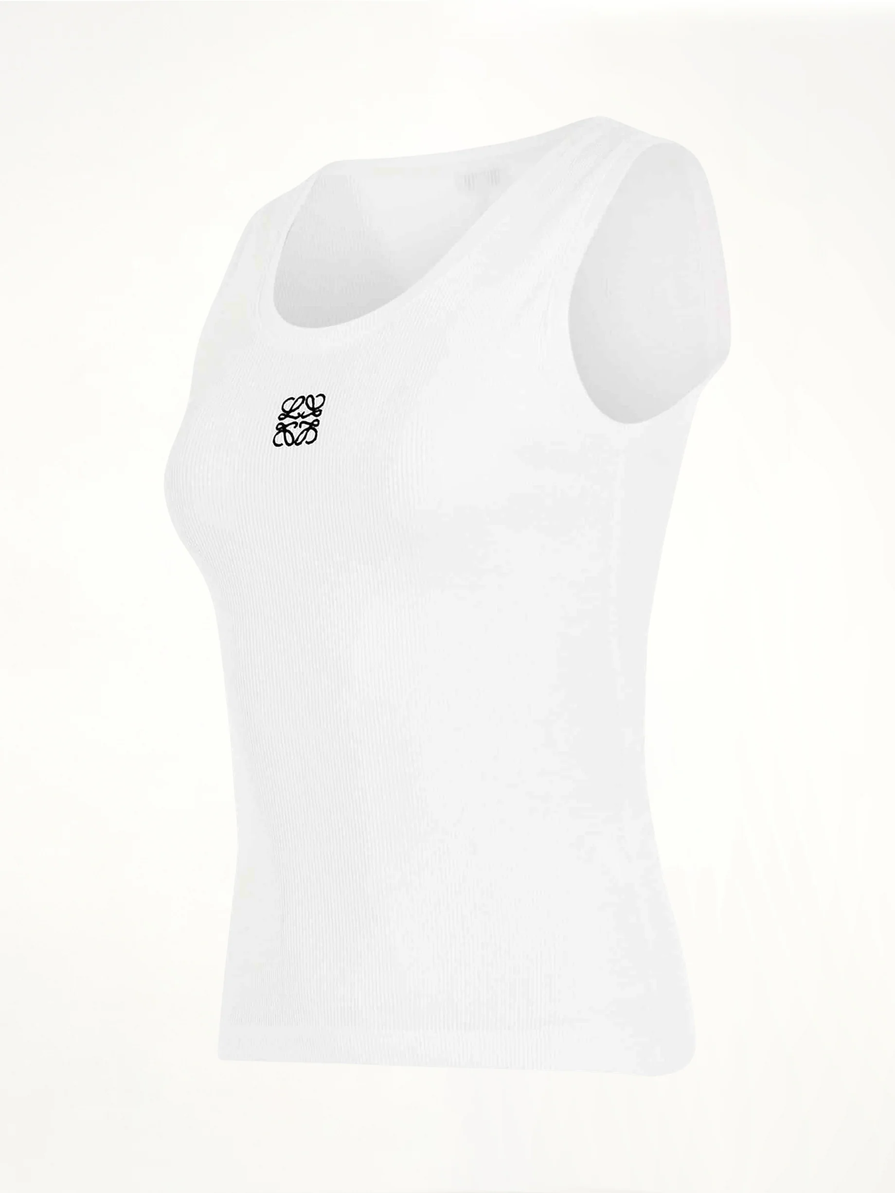 Anagram Embroidered Tank Top in White - Image 2