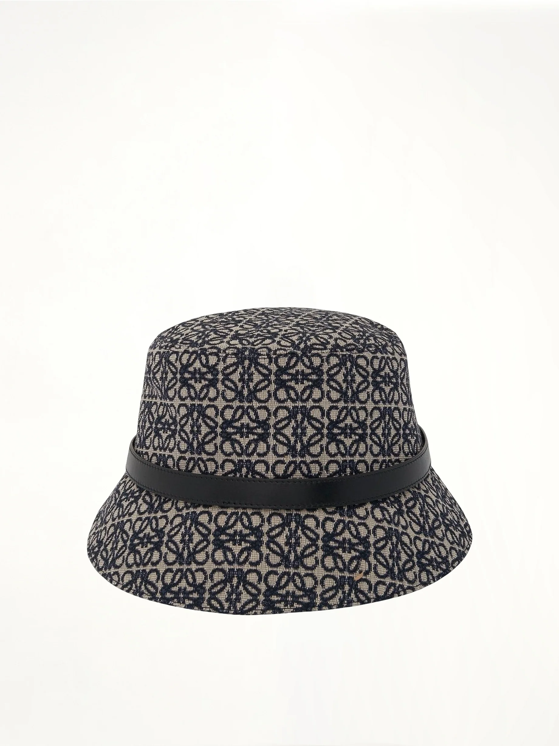 Anagram Jacquard and Calf Bucket Hat in Navy - Image 2