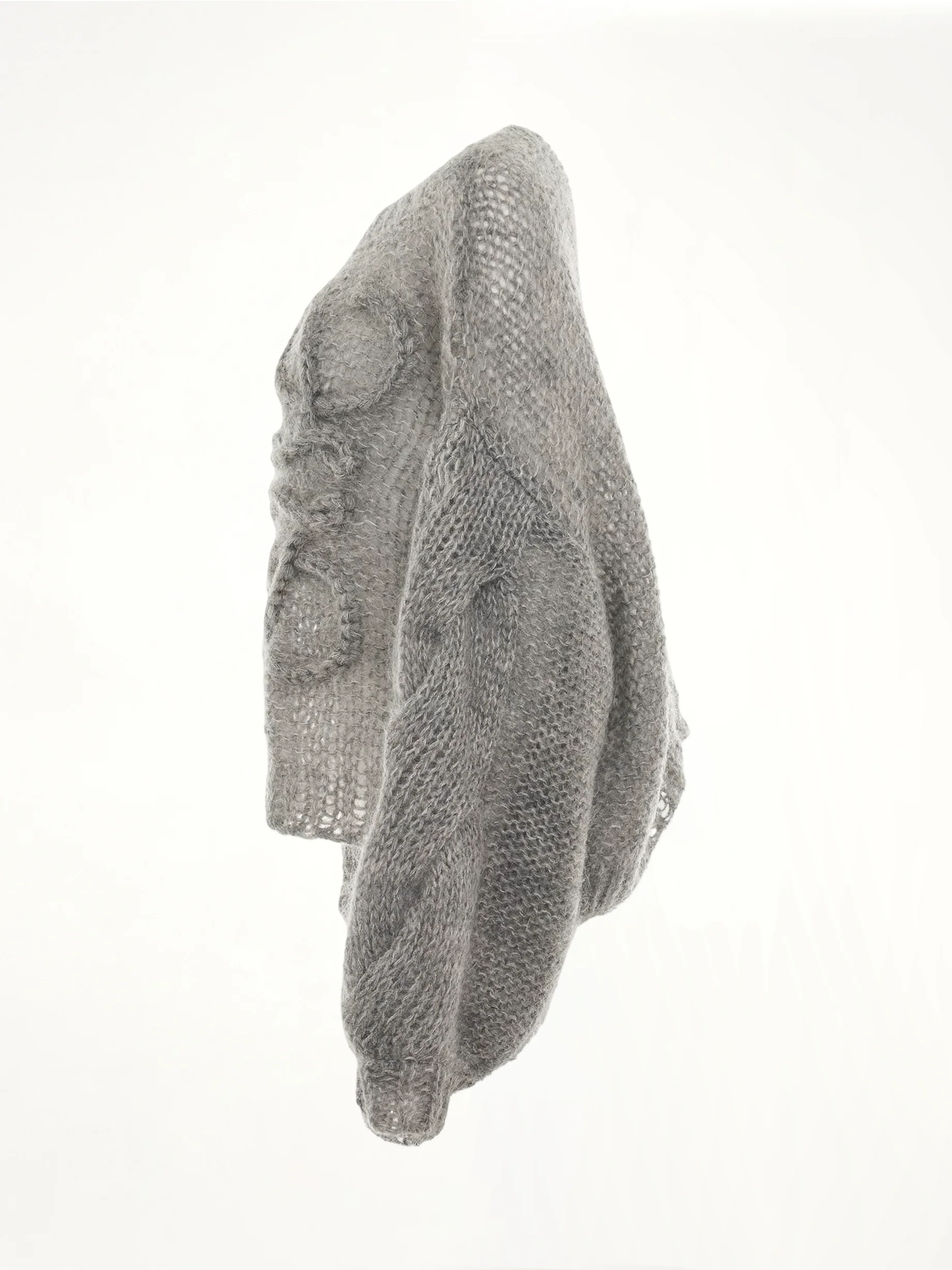 Anagram Mohair Sweater in Grey Melange - Image 3
