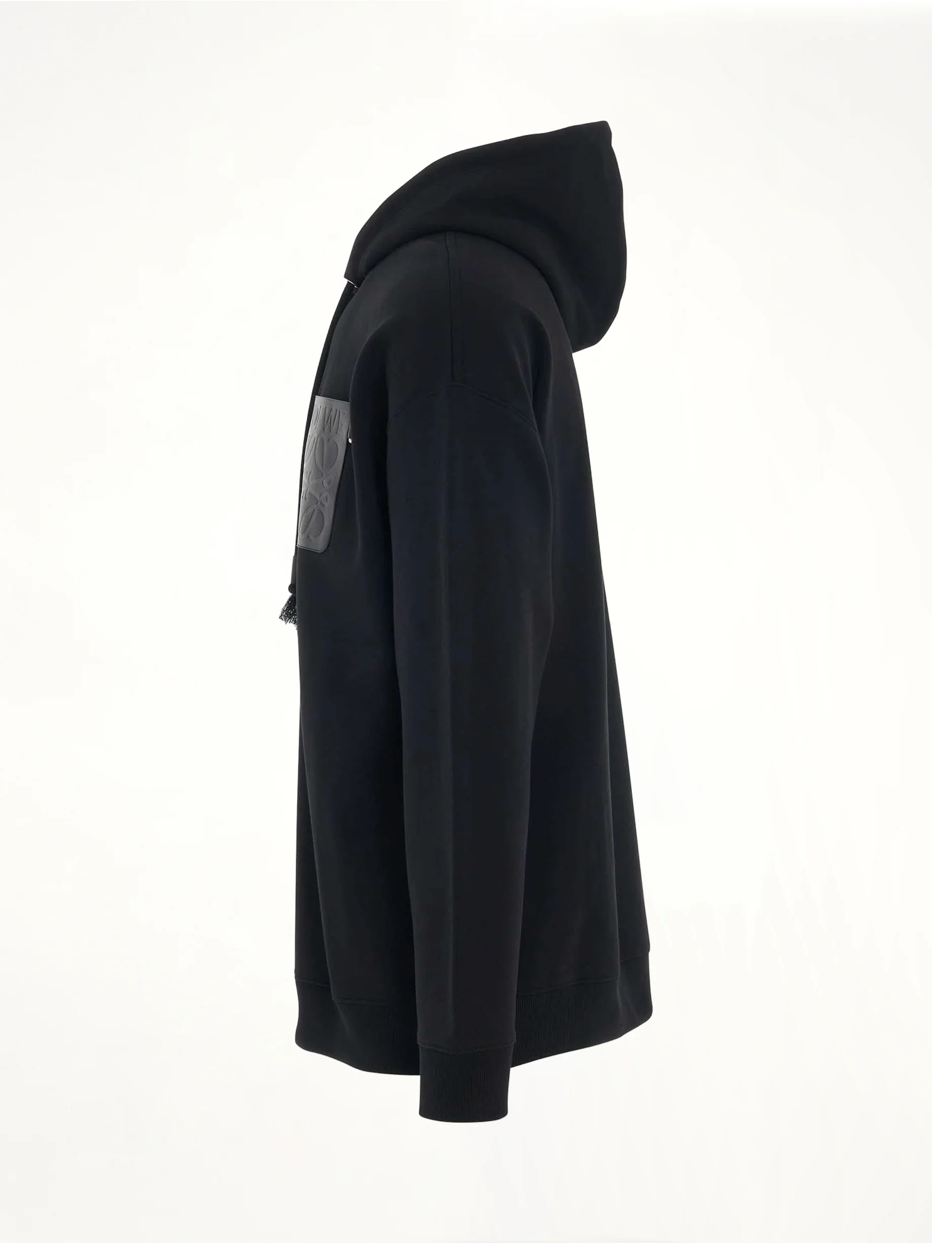 Anagram Patch Pocket Hoodie in Black - Image 3