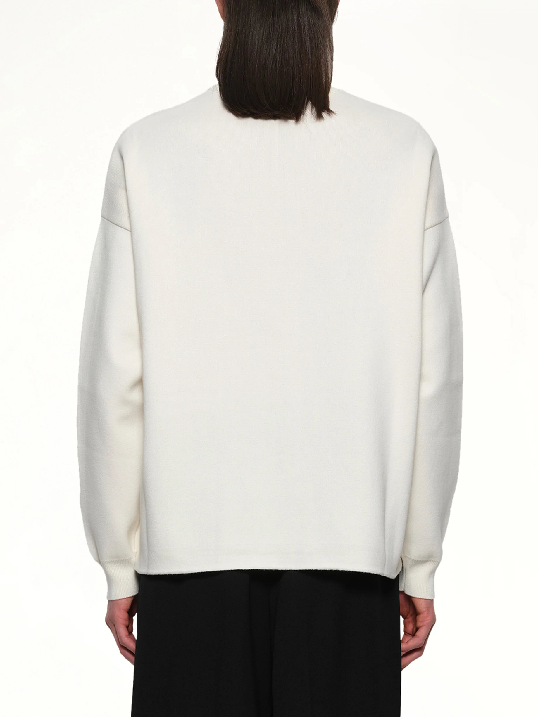 Anagram Pocket Sweater in Beige - Image 5