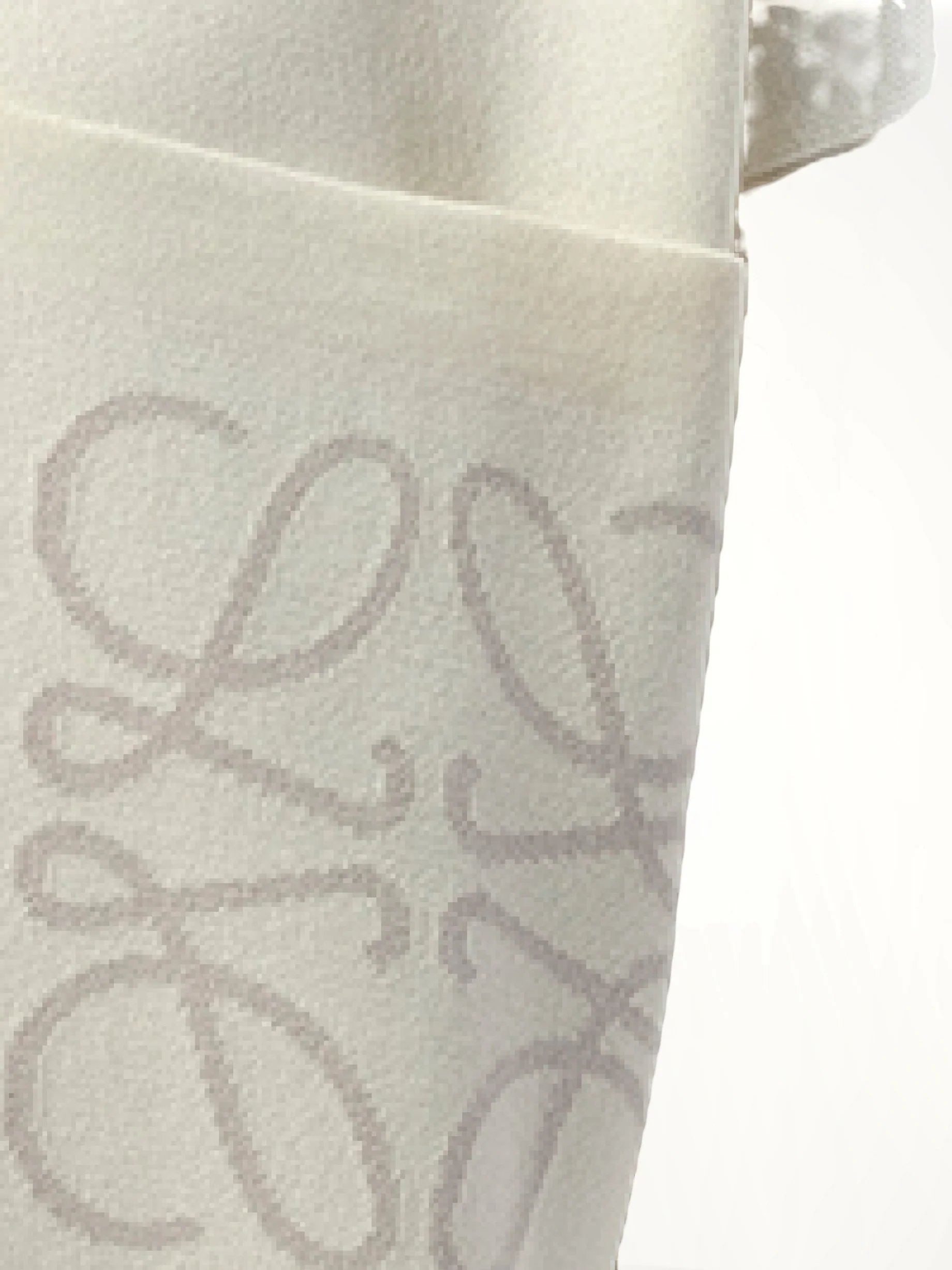 Anagram Pocket Sweater in White/Light Grey - Image 3