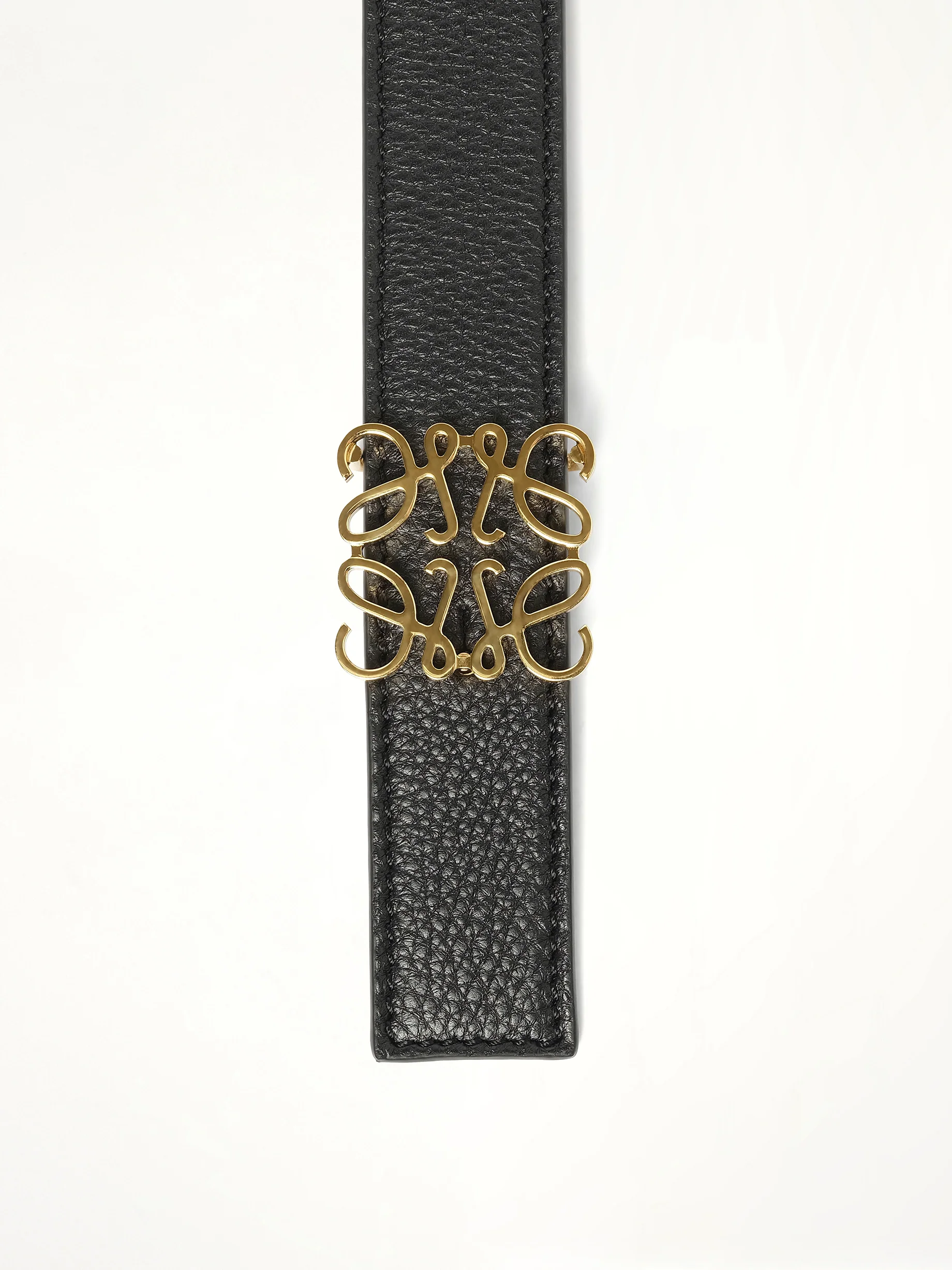 Anagram Reversible 2.8cm Belt in Black/Gold - Image 2