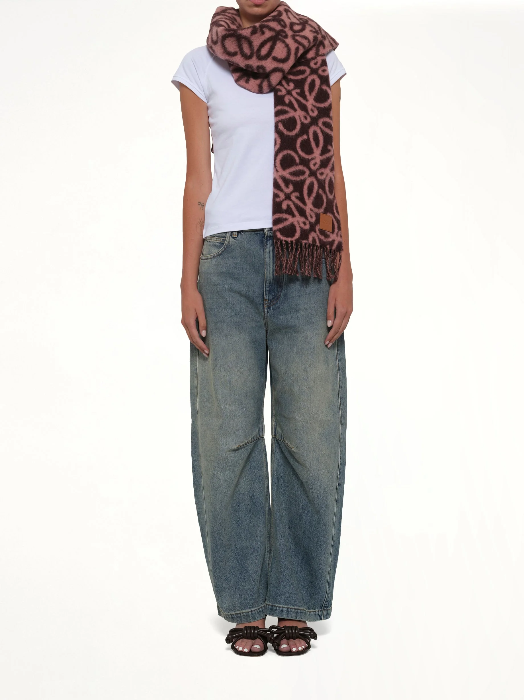 Anagram Scarf in Coffee/Mahogany - Image 2
