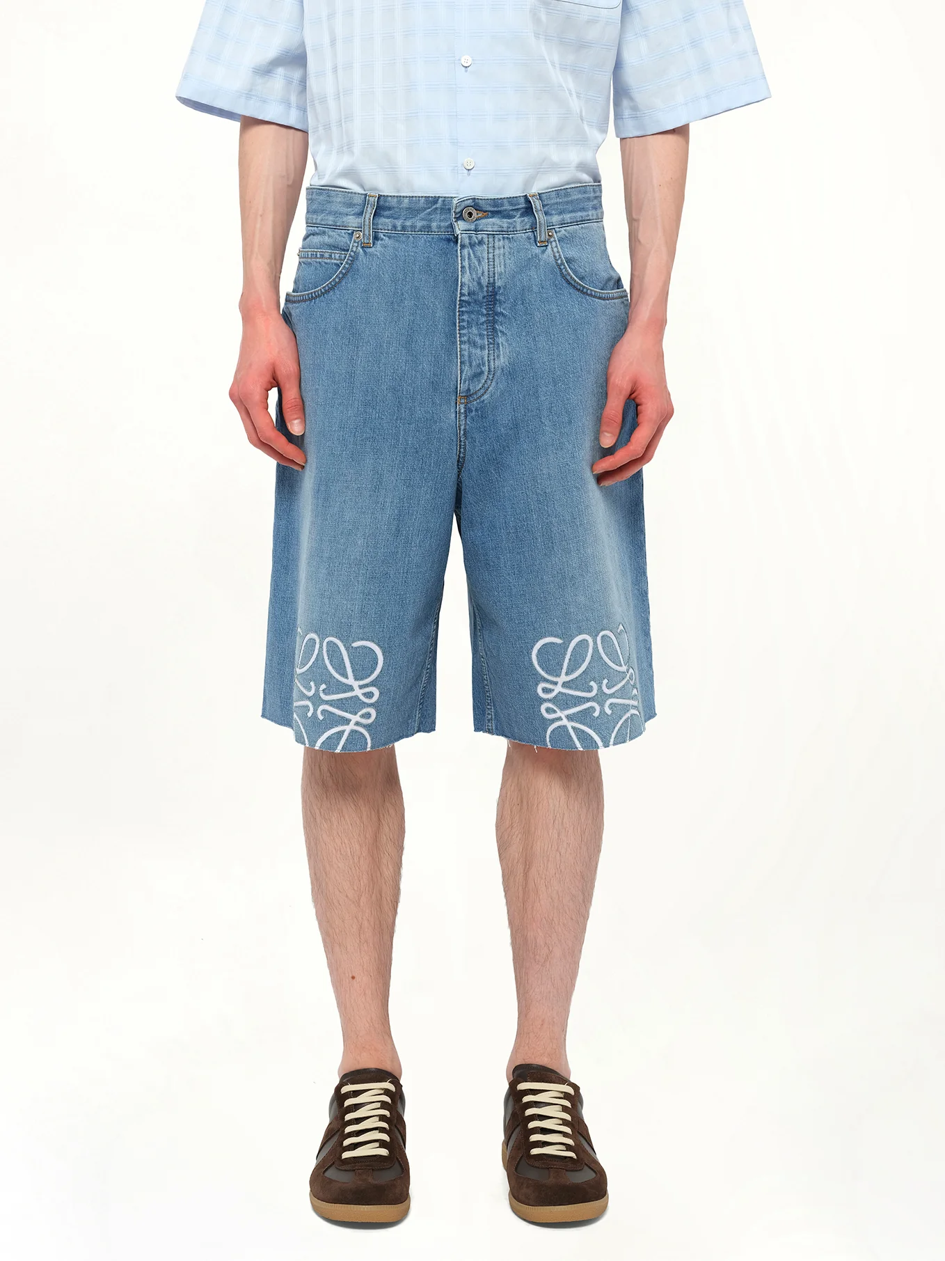 Anagram Shorts in Washed Denim