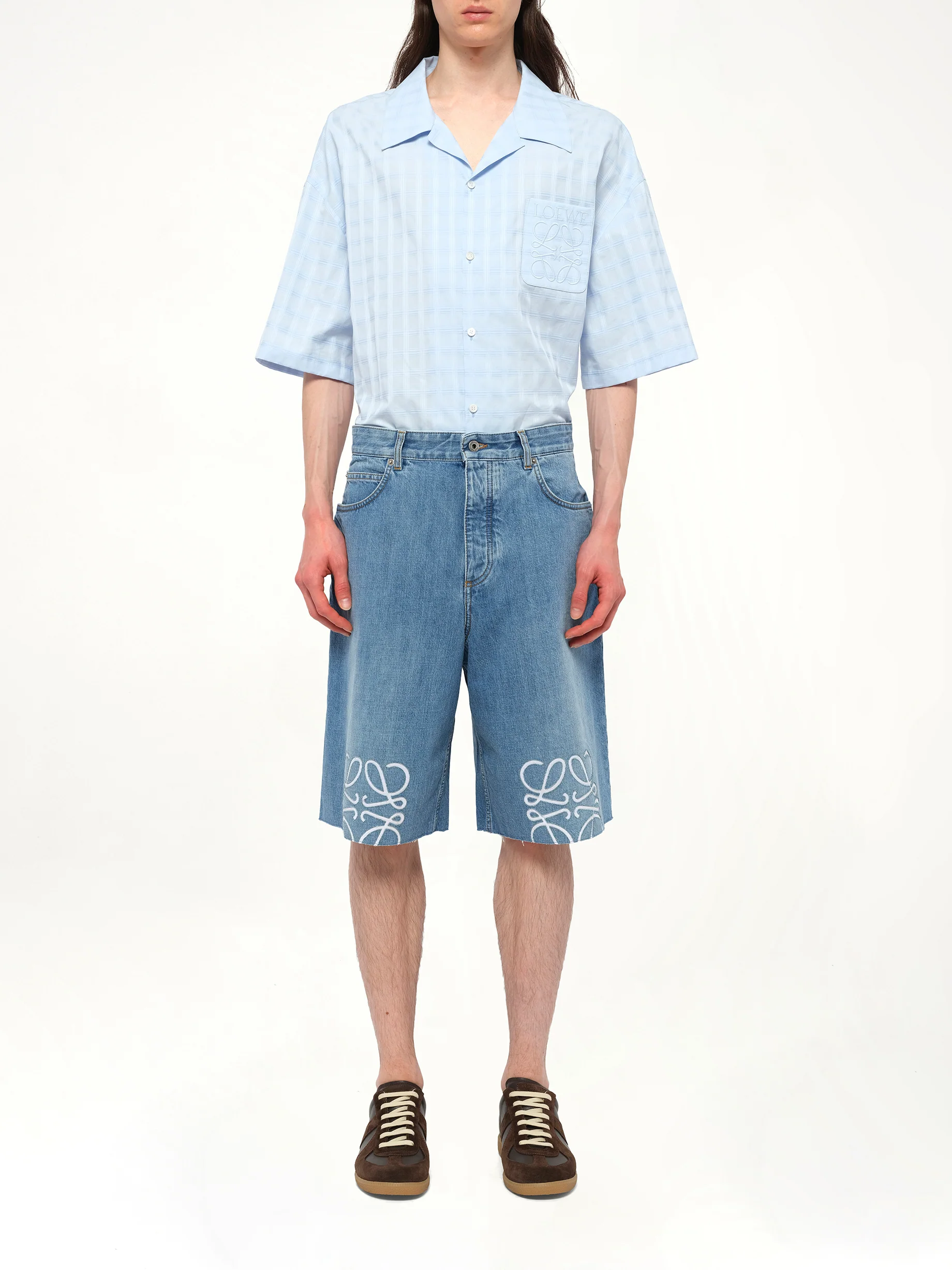 Anagram Shorts in Washed Denim - Image 7