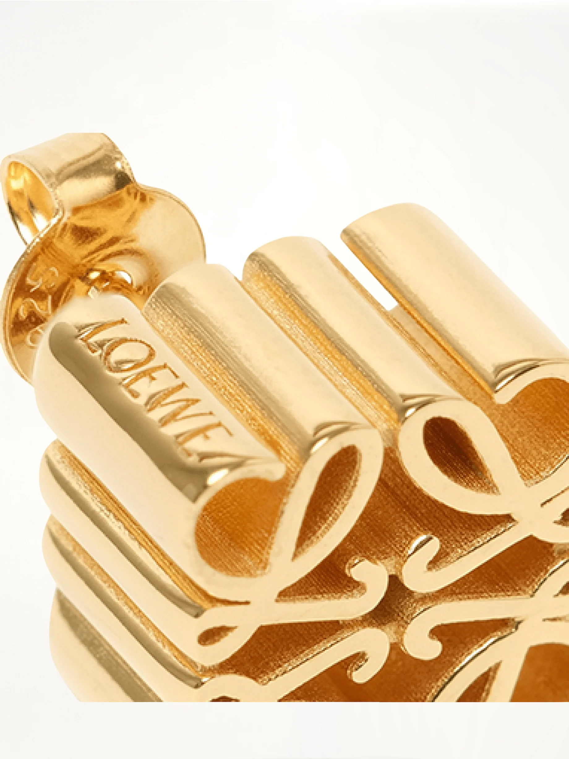Anagram Stud Earrings in Gold - Image 3