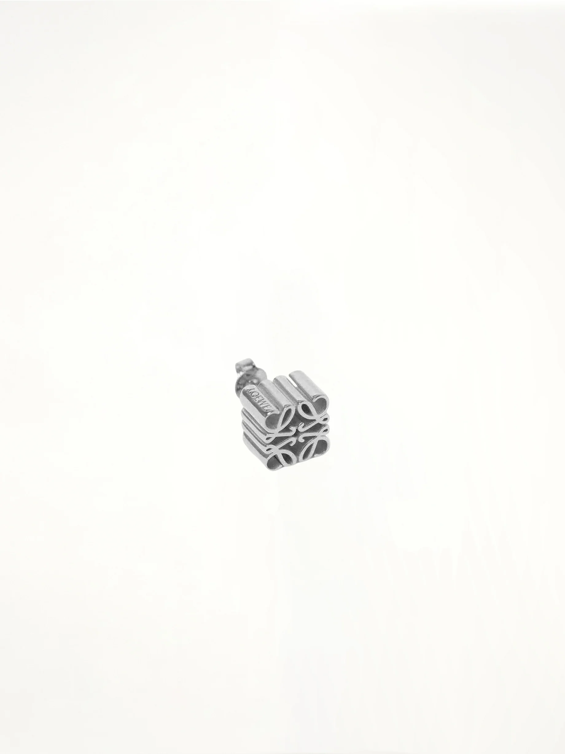 Anagram Stud Earrings in Silver - Image 2