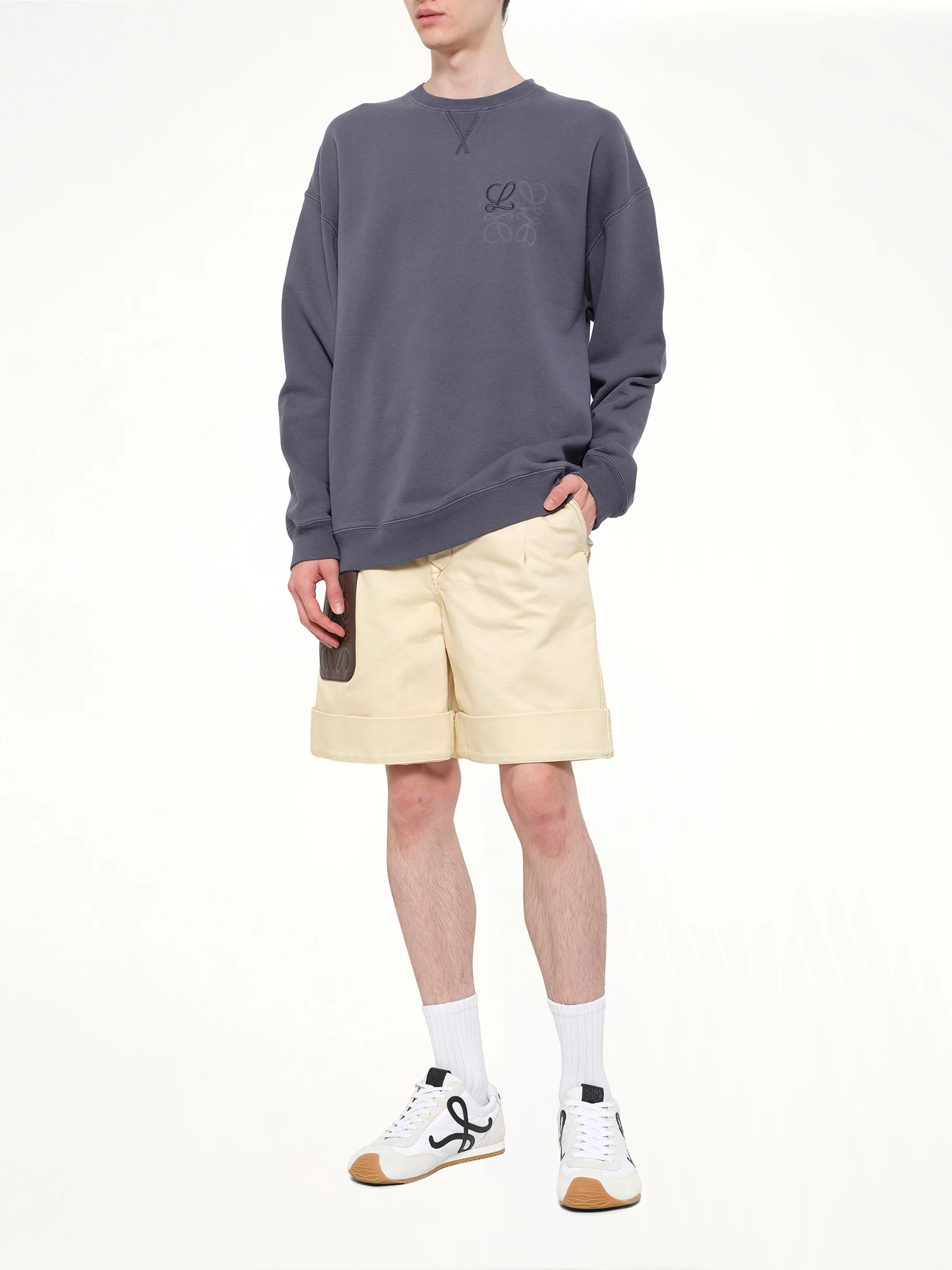 Anagram Sweatshirt in Indigo Blue - Image 4