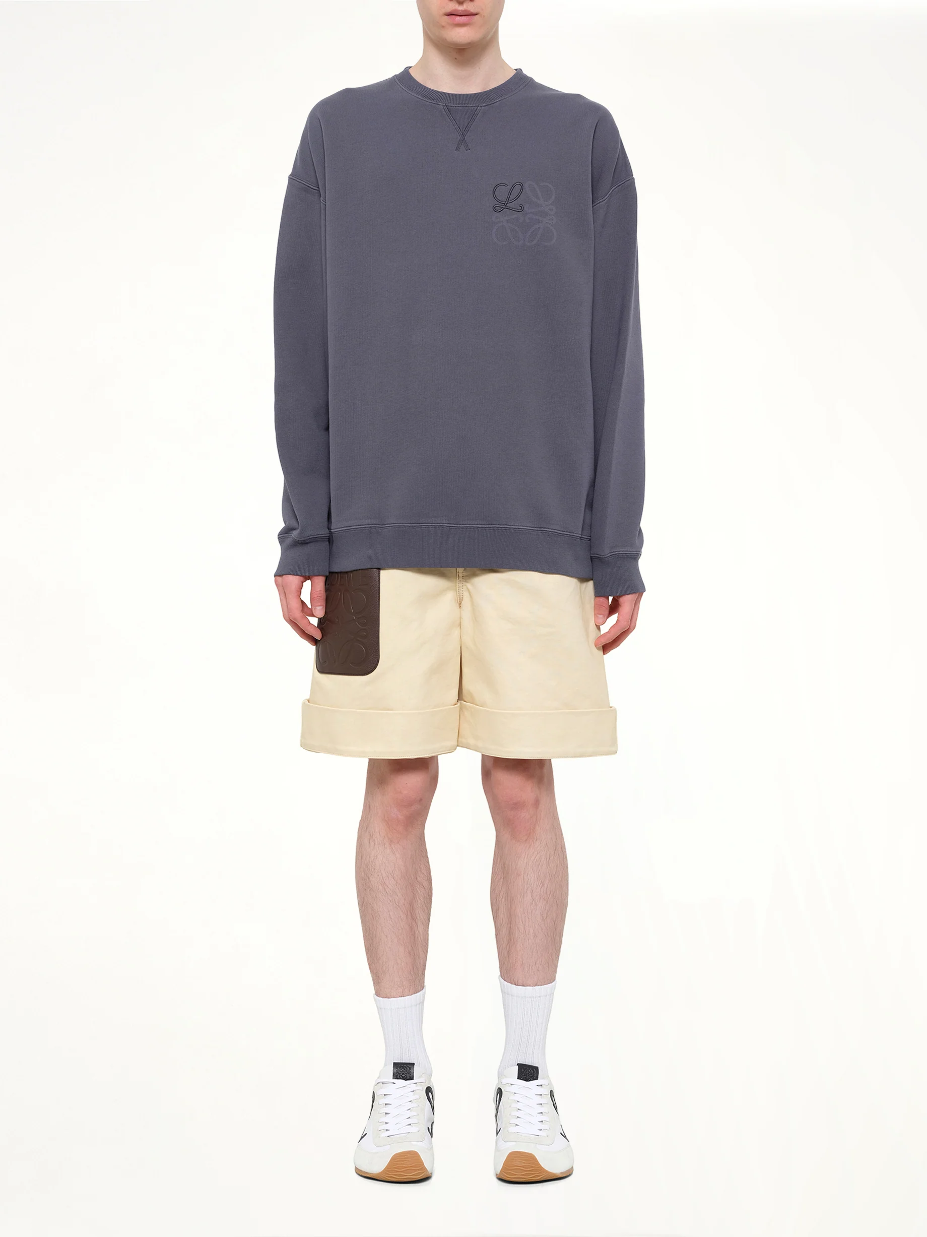 Anagram Sweatshirt in Indigo Blue - Image 7