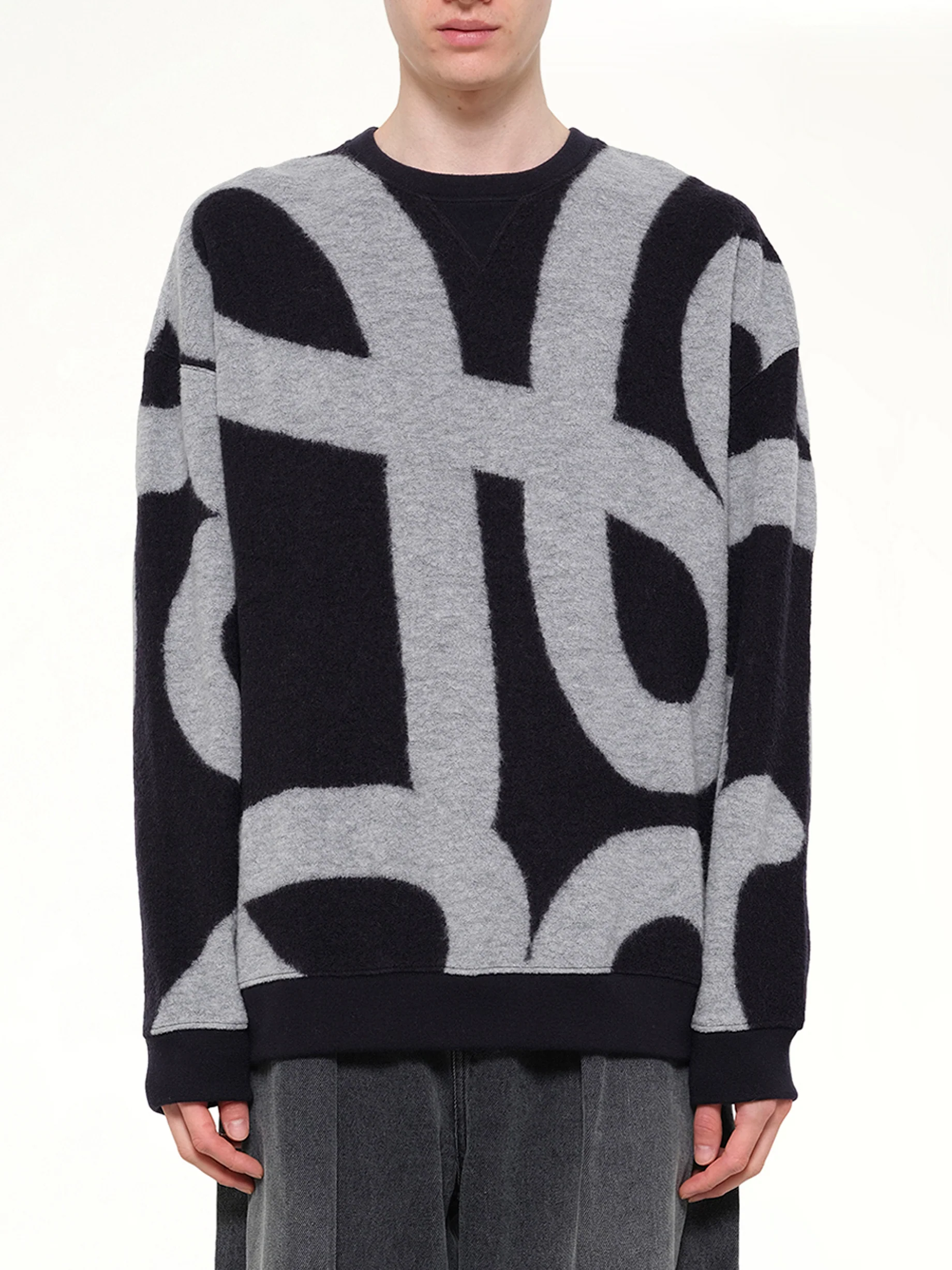 Anagram Sweatshirt in Navy/Grey