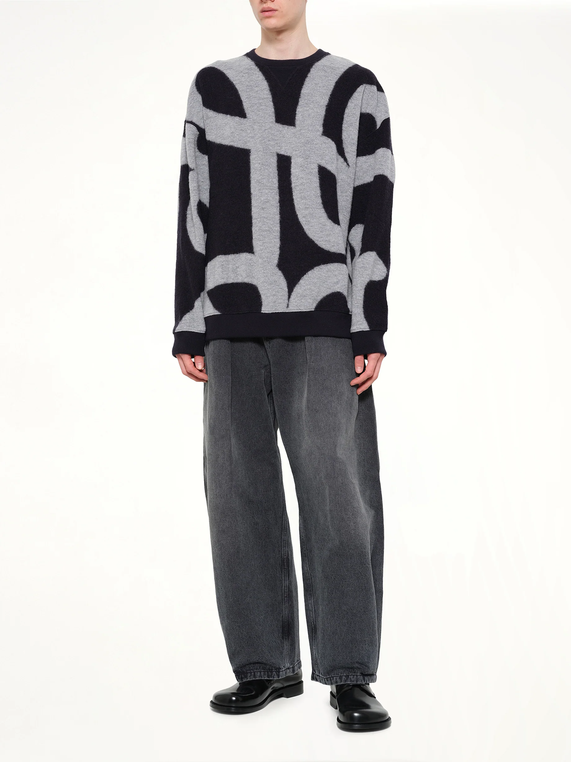 Anagram Sweatshirt in Navy/Grey - Image 4