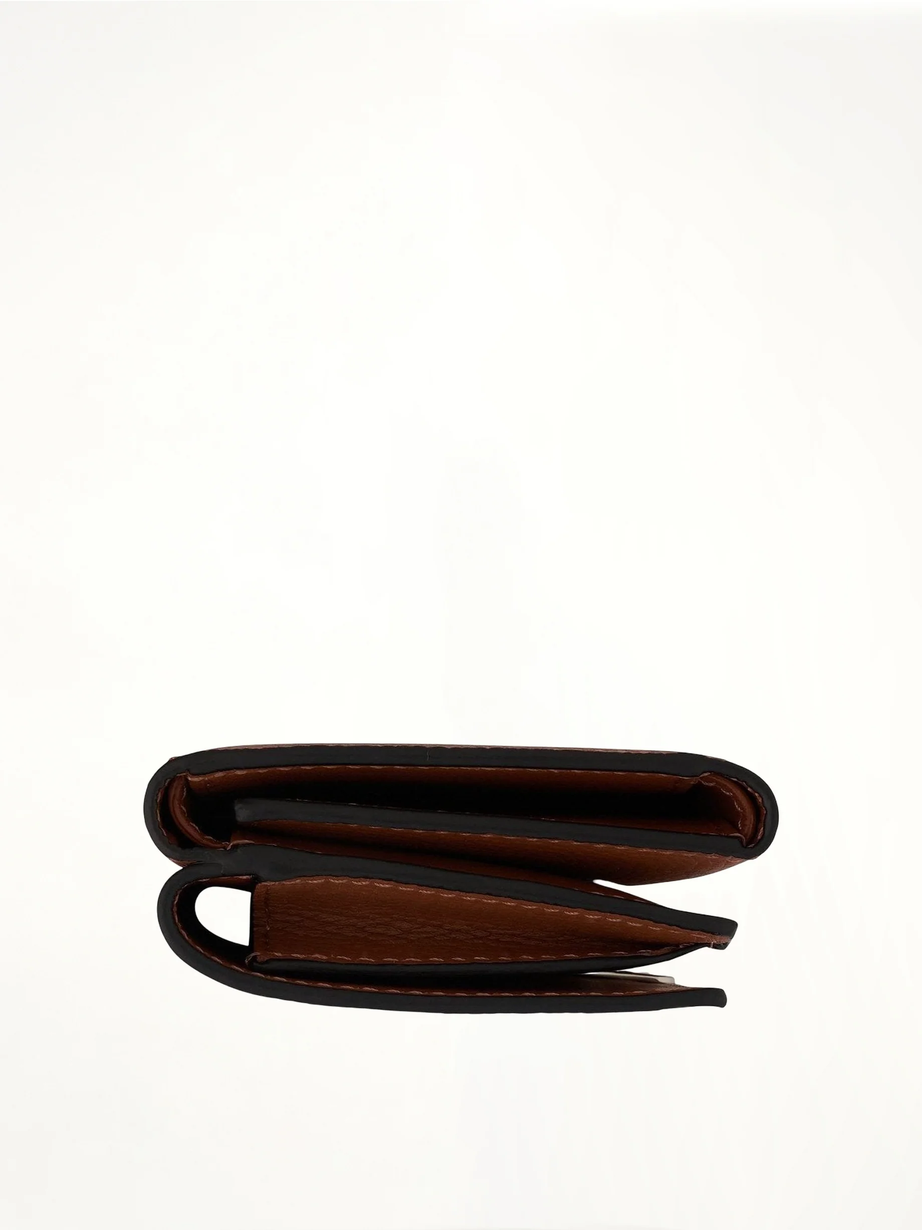 Anagram Trifold Wallet Pebble Grain Calfskin in Tan - Image 5