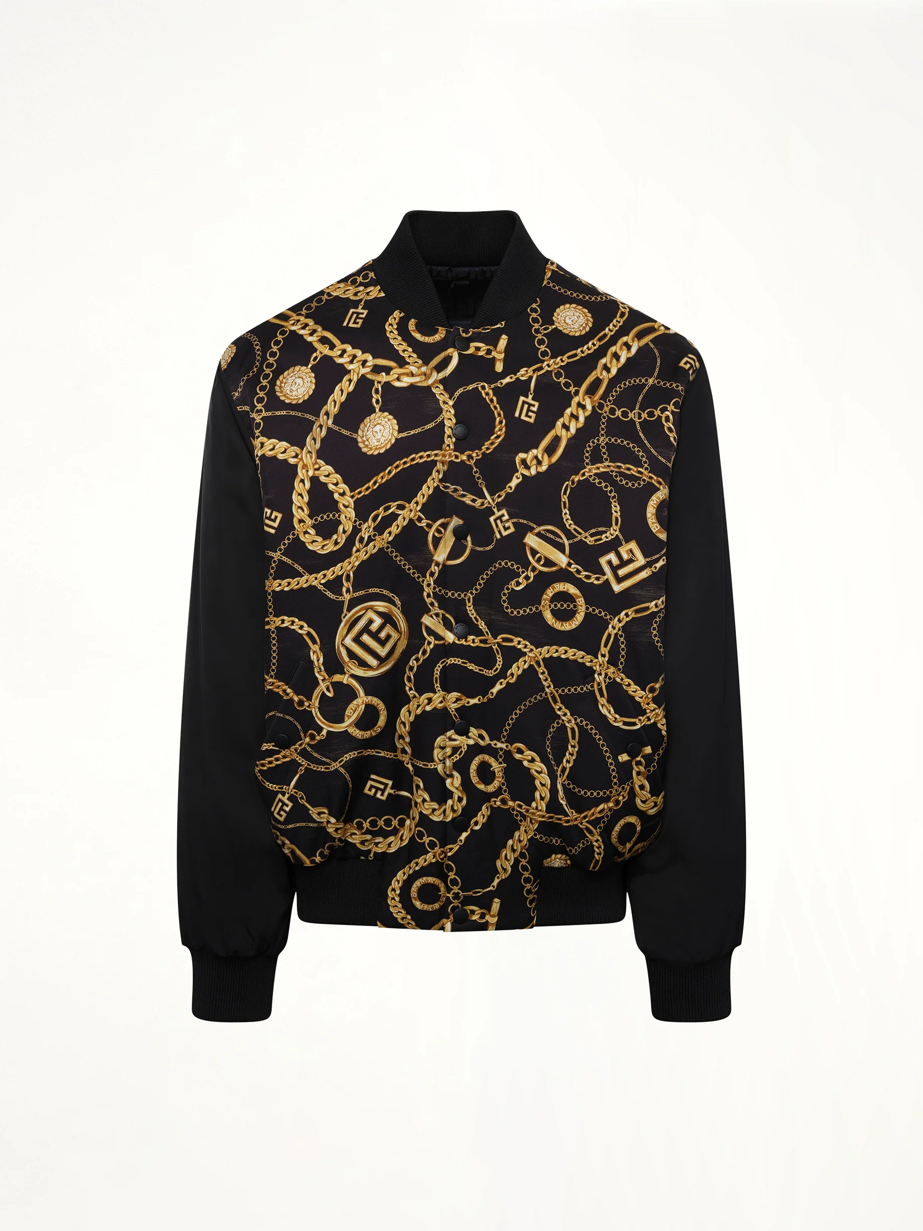AO Chain and Monogram Reversible Jacket in Black/Gold - Image 2