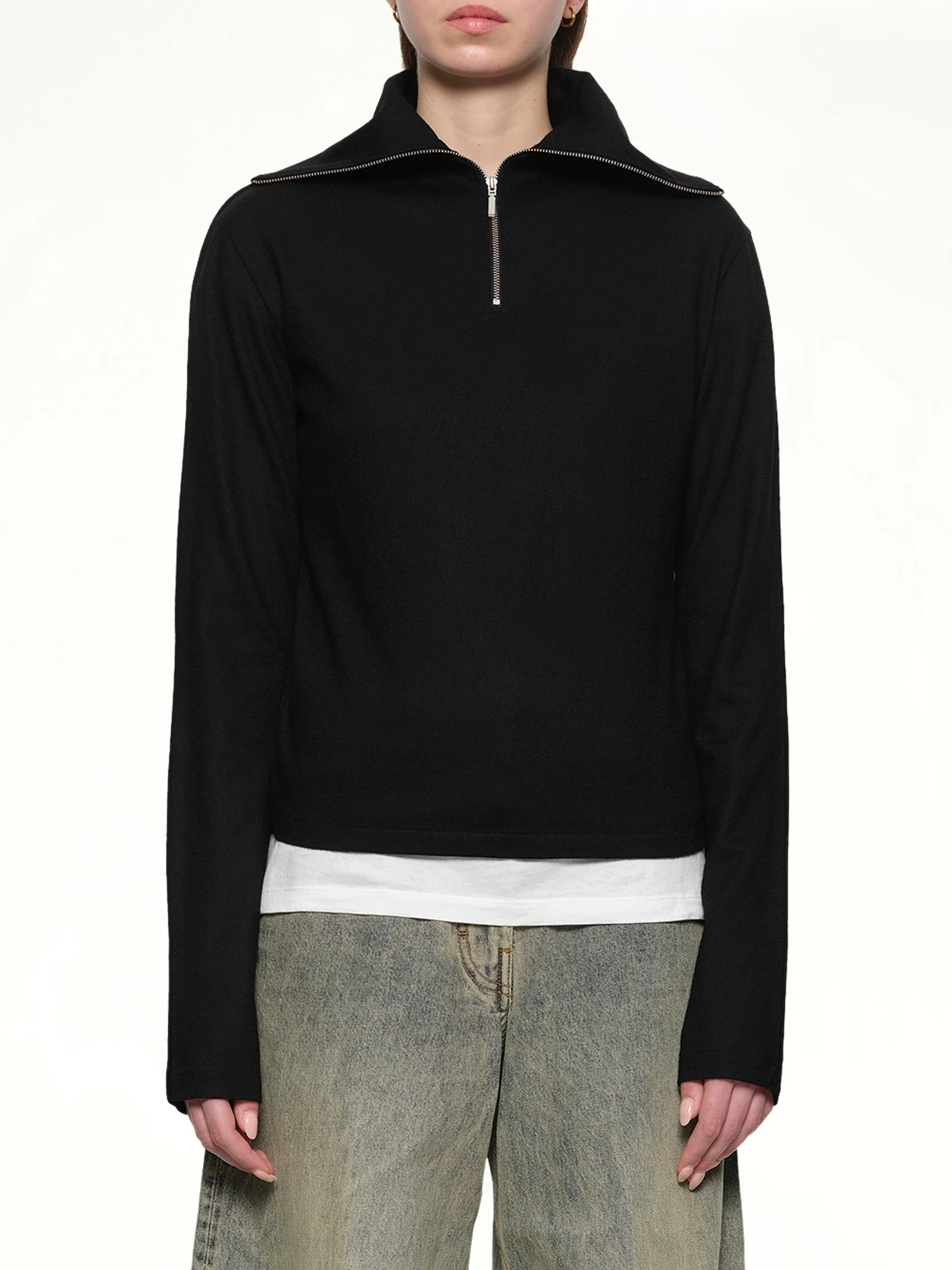 Apex Wool Top in Black