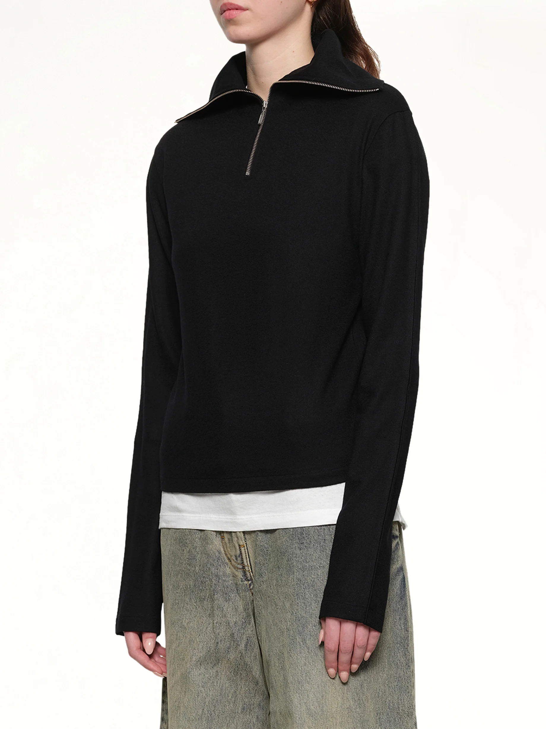 Apex Wool Top in Black - Image 3