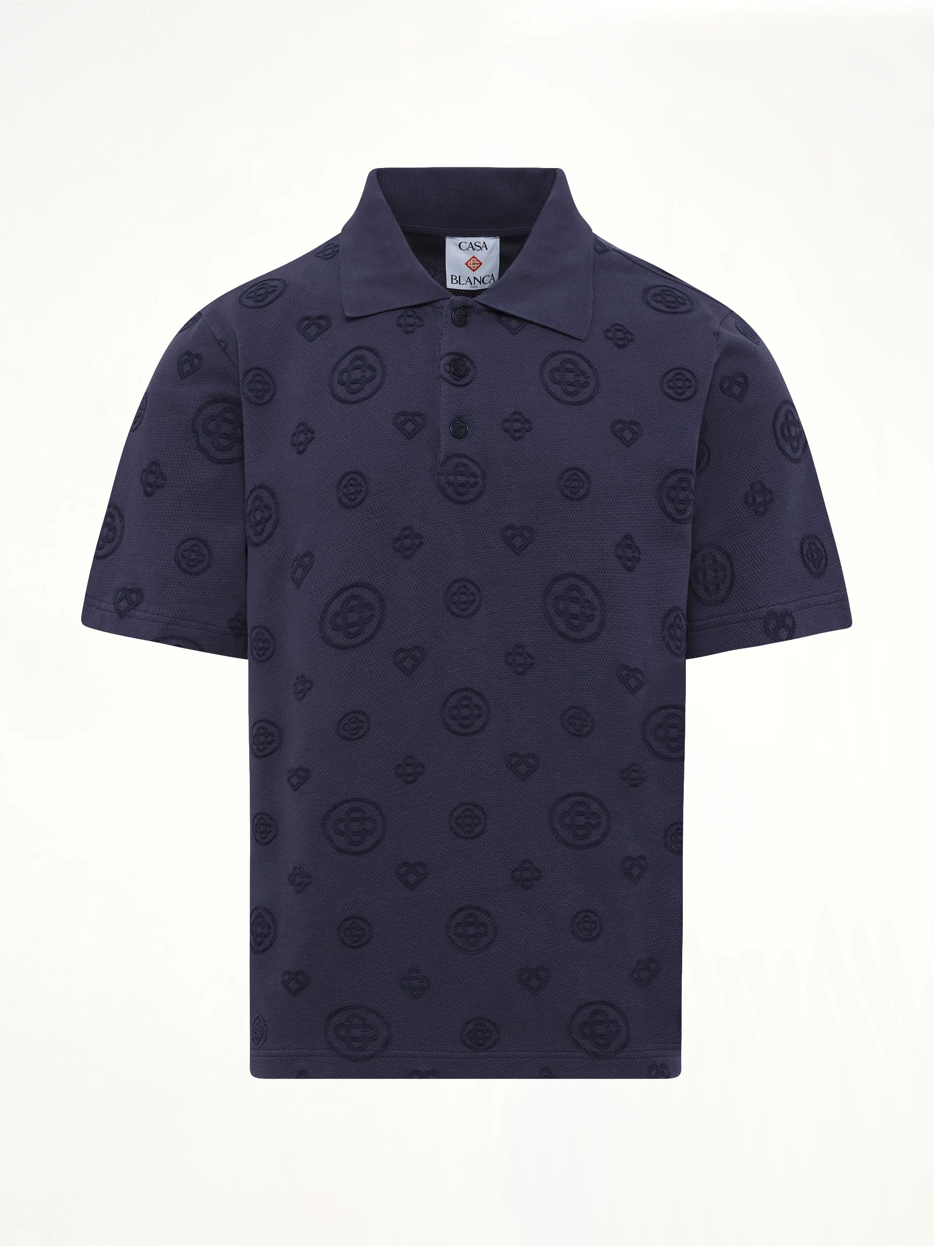 Applique Monogram Polo in Navy - Image 2