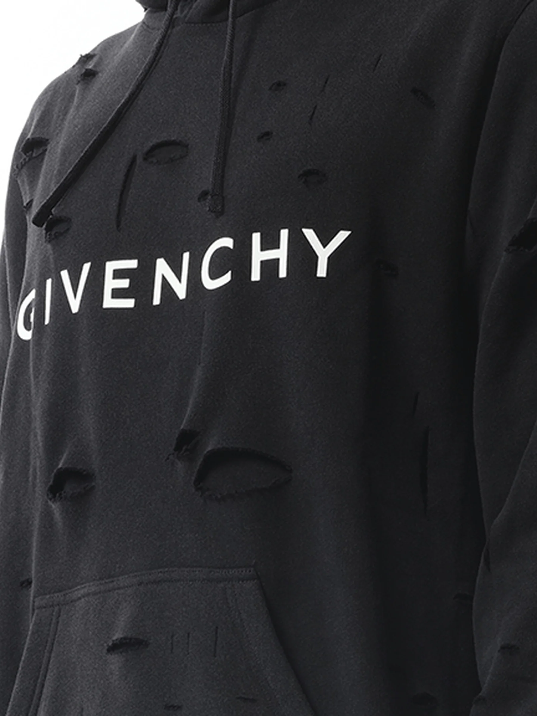 Archetype Hoodie with Destroyed Effect in Faded Black - Image 3