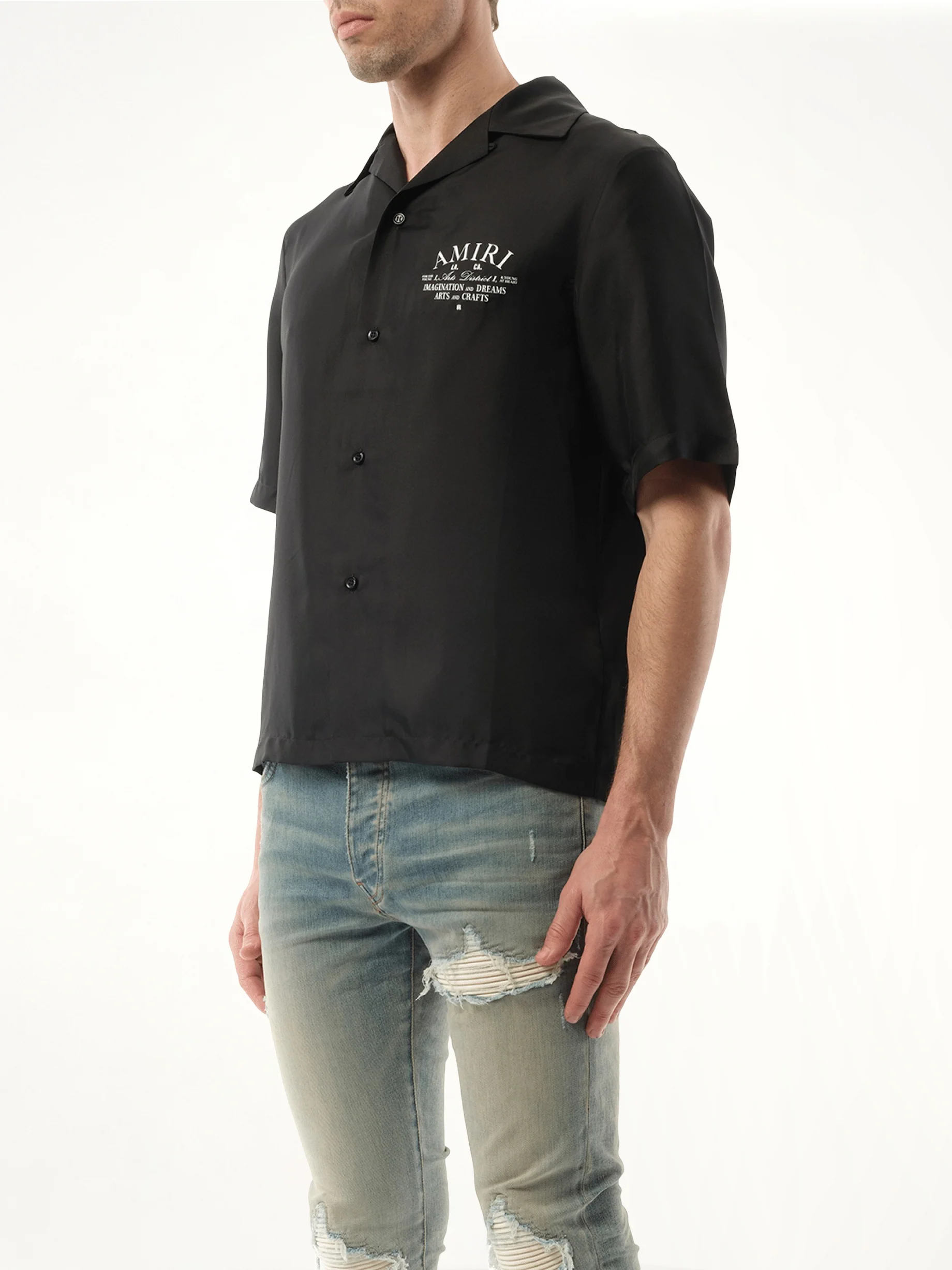 Arts District Bowling Shirt in Black - Image 3