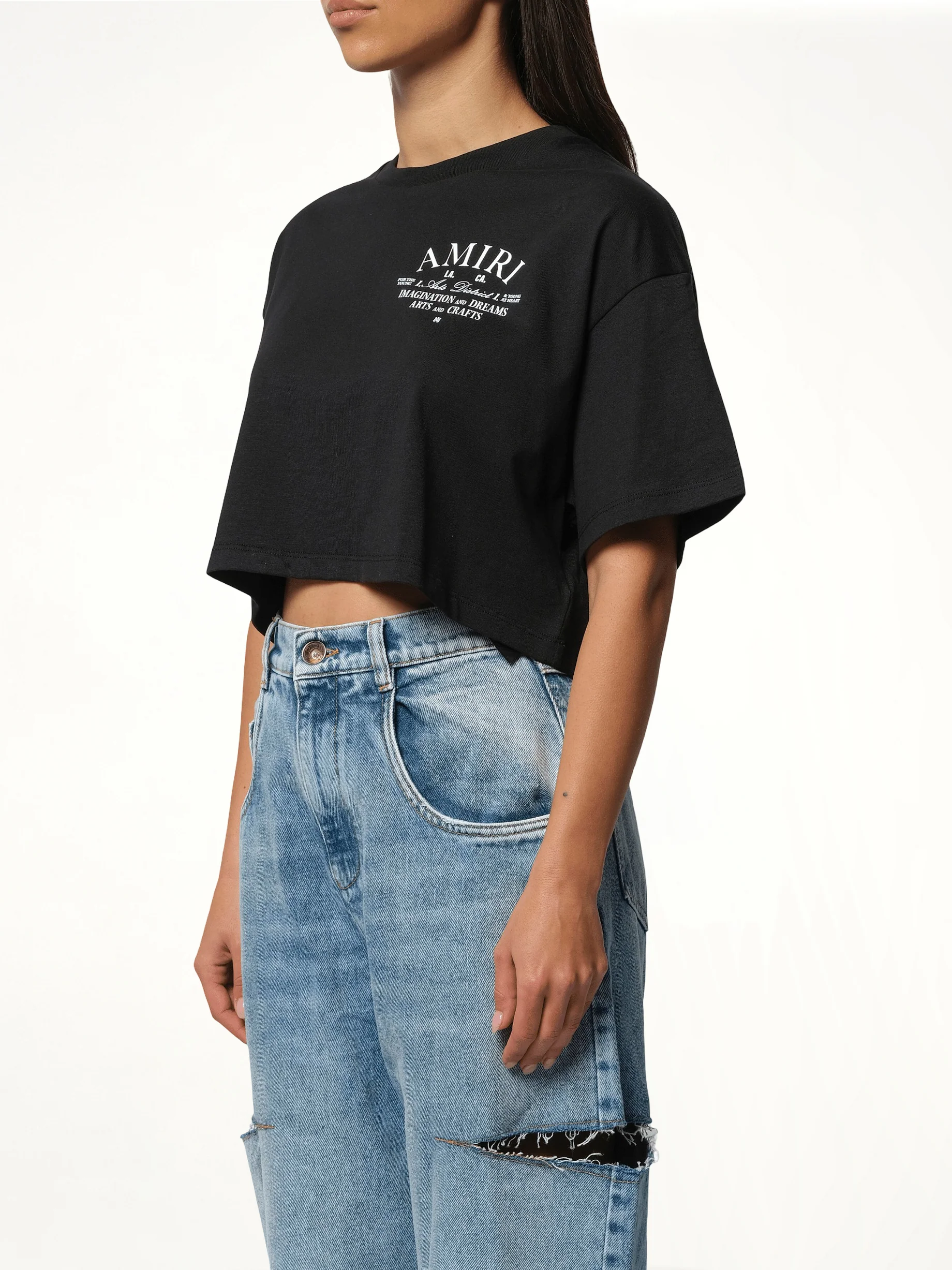 Arts District Cropped T-Shirt in Black - Image 5