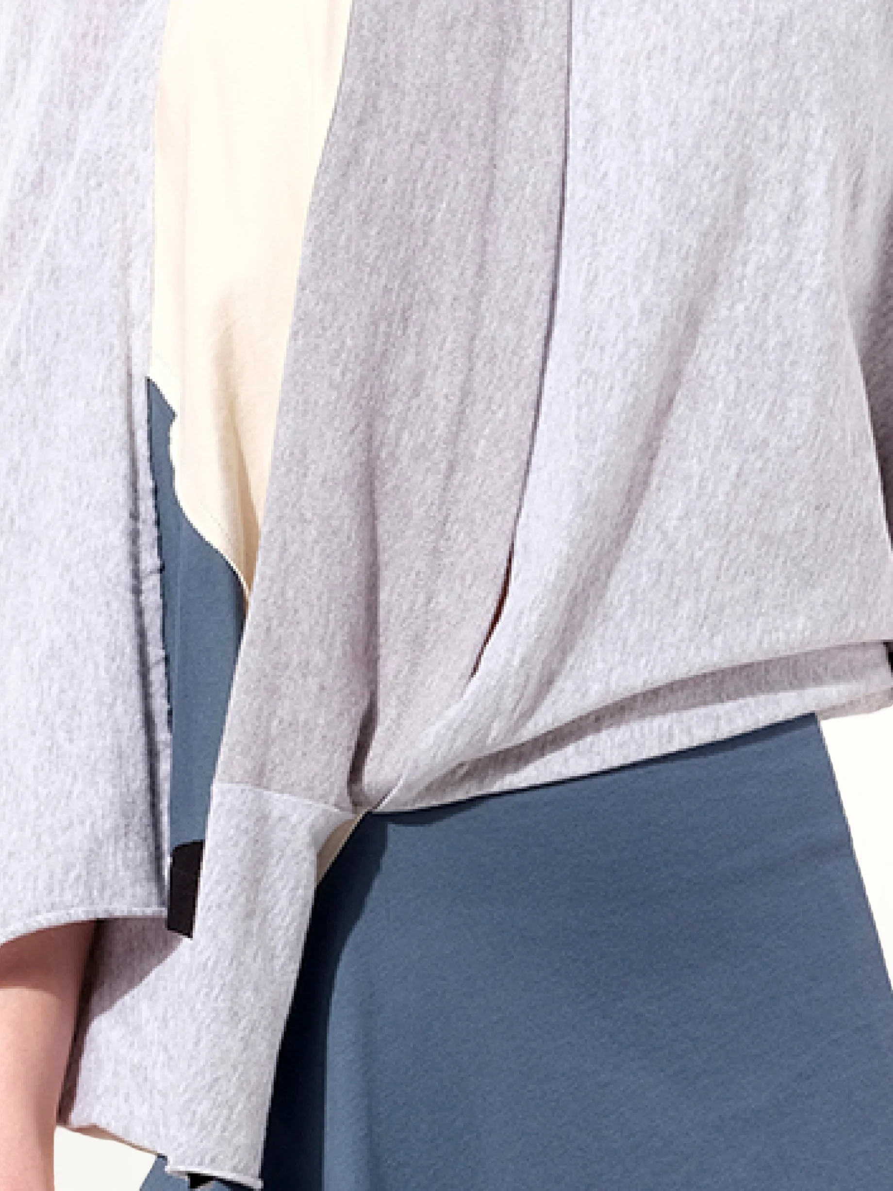 Asymmetric Dress in Ecru - Image 3